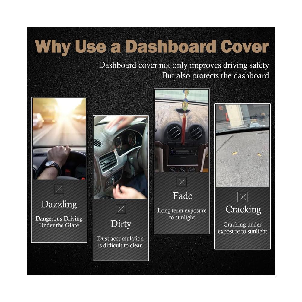 Car Dashboard Cover für Mercedes Benz C-Class W204 2011-2014, rutschfeste Armaturenbrettabdeckung Sonnenschutz Armaturenbrettmatte Armaturenbrett Abdeckung,normal-B/LHD
