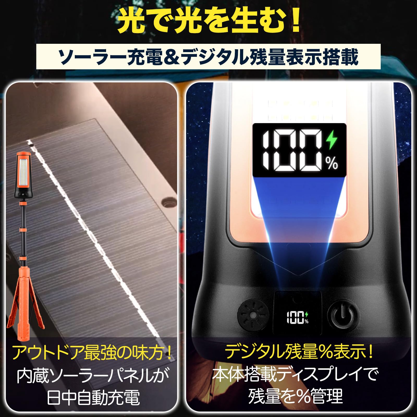 led投光器 屋外 200W 充電式 ソーラー タイプC充電 12000mAh Amazon.co.jp: 投光器 led 作業灯 led投光器 屋外 200W