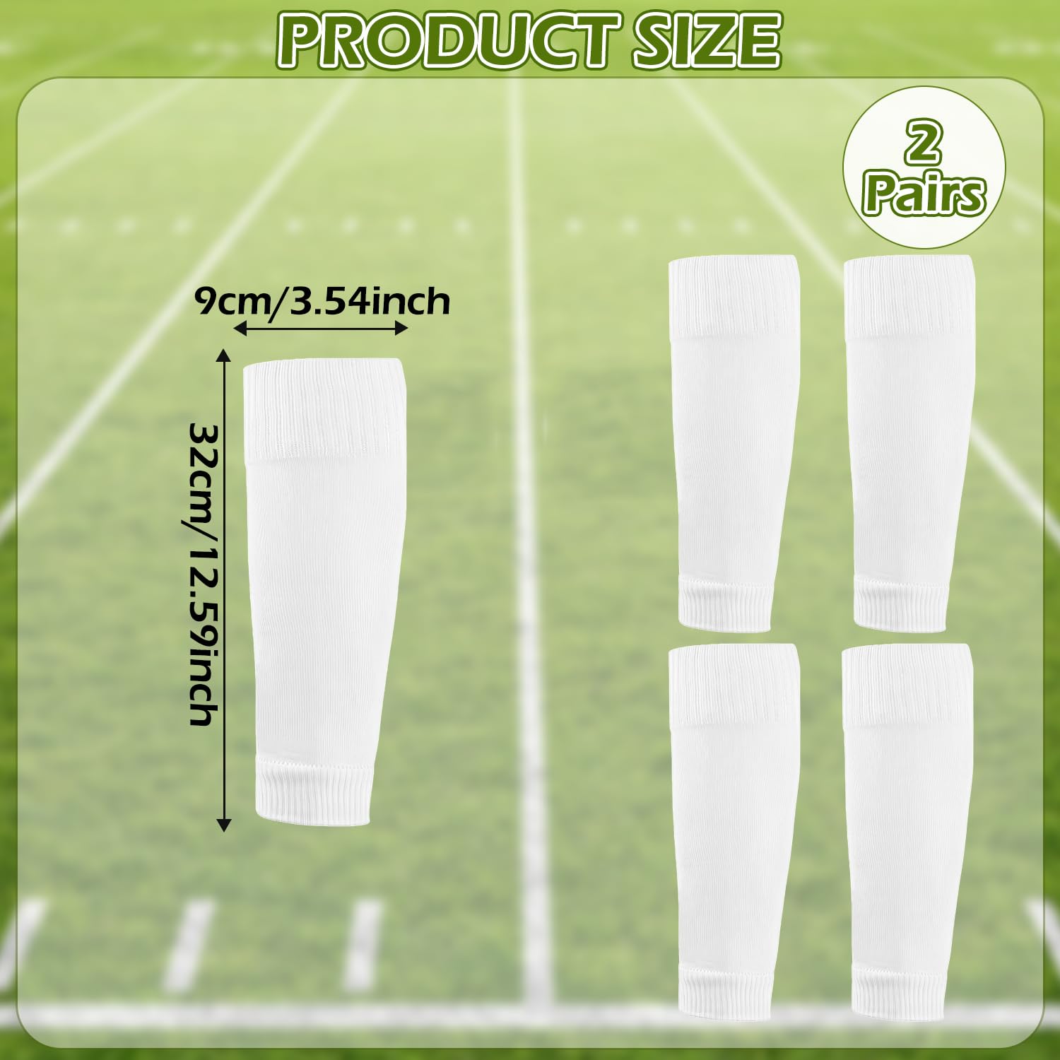 Calze Da Calcio Per Bambini - 2 Paia Elastiche Antiscivolo | Per Sport E Allenamento | Taglia 130-150cm