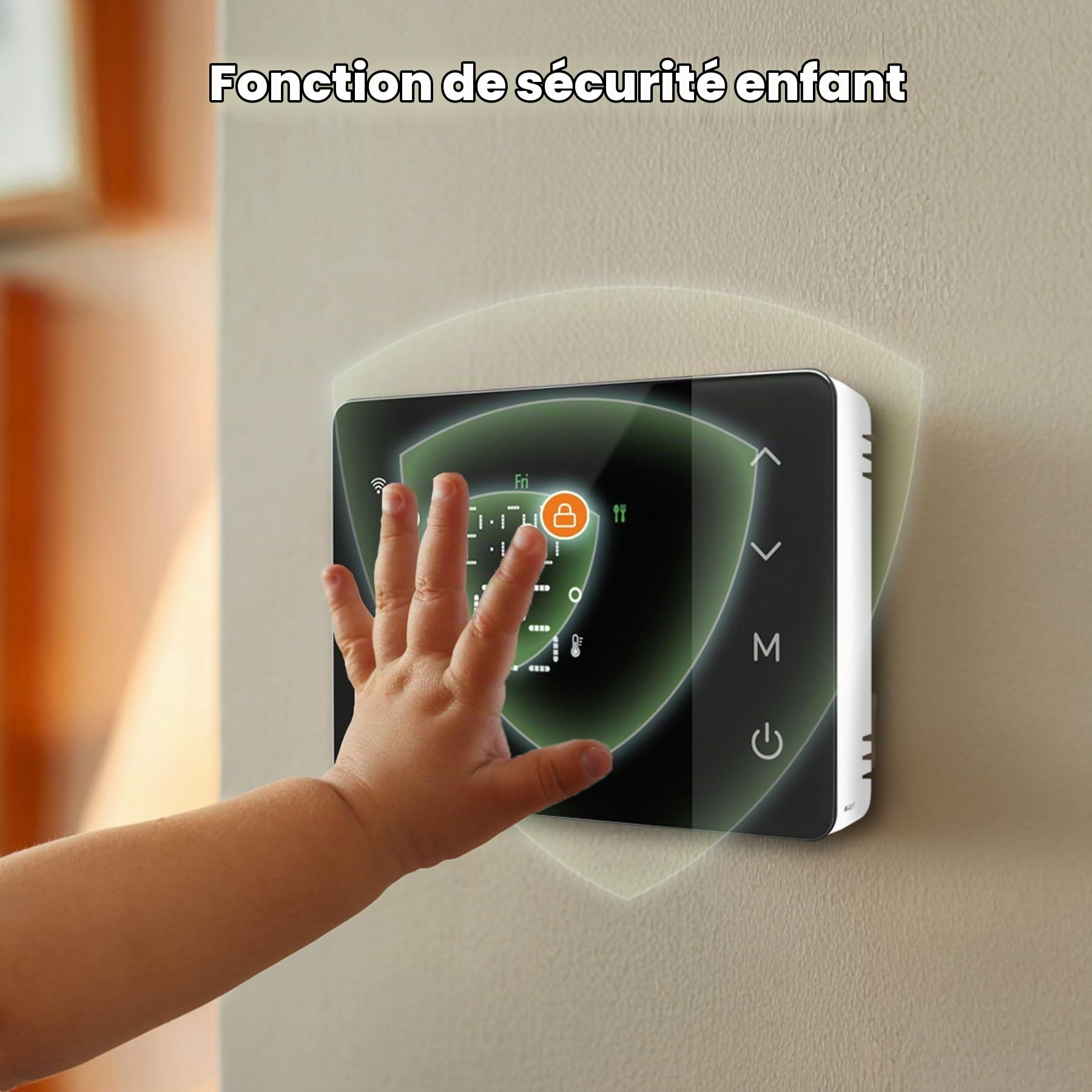 Thermostat Connecté WiFi à Piles pour Chaudière Gaz, Blanc, Thermostat d’Ambiance Programmable Hebdomadaire, Écran Tactile, Contrôle Via APP Tuya Smart Life, Montage Mural ou Encastré