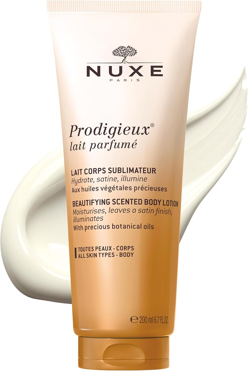 Huile Prodigieuse Body Lotion, Satin Finish on the Skin, 6.7 Fl Oz | Body Moisturizer with Coconut, Argan and Almond Oils, Illuminates & Softens for subtle glow, Original Huile Prodigieuse Scent