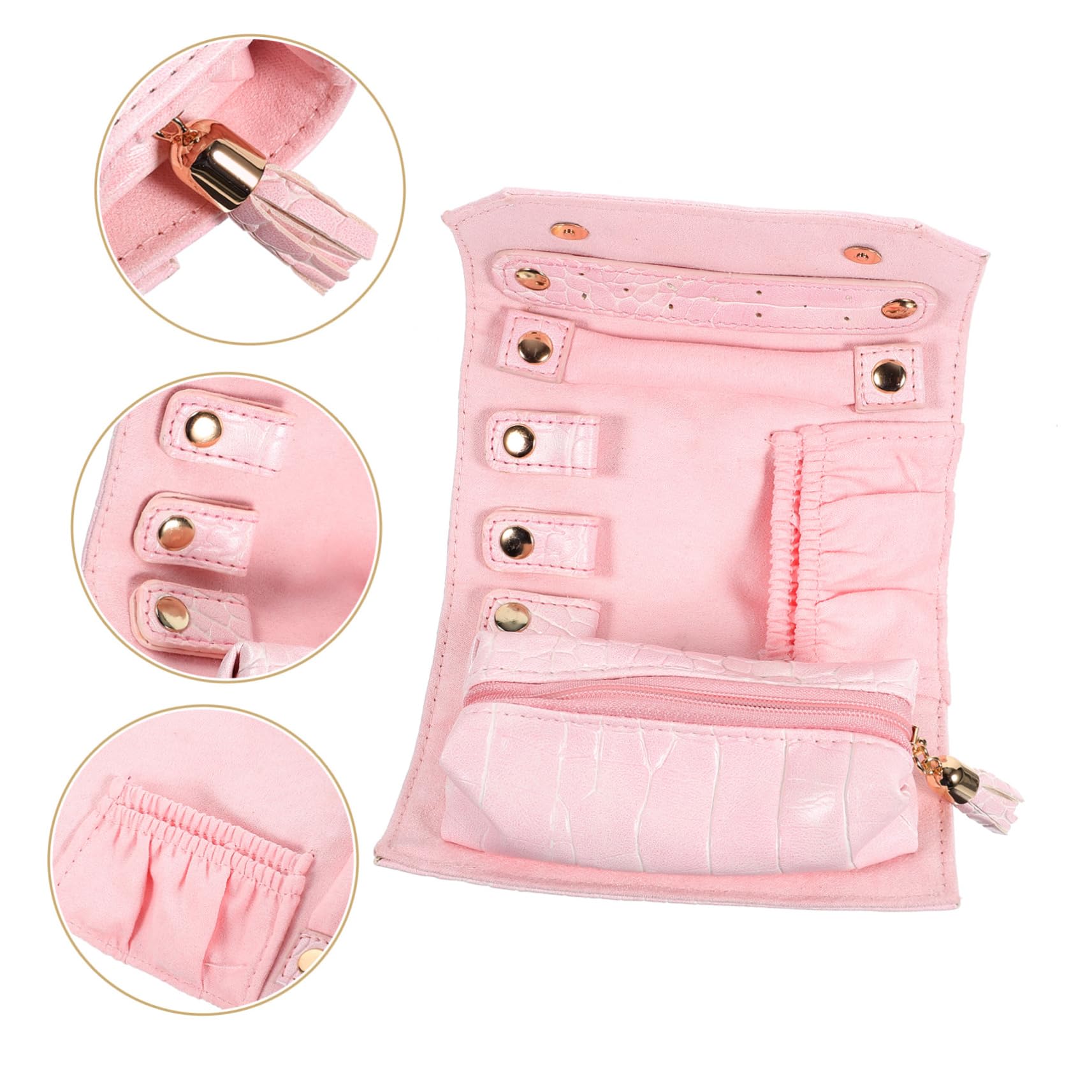 MAGICLULU 3 Di Borse Portaoggetti Da Viaggio Per Gioielli Organizer in Pelle Pu Borsa Compatta Per Collane E Orecchini