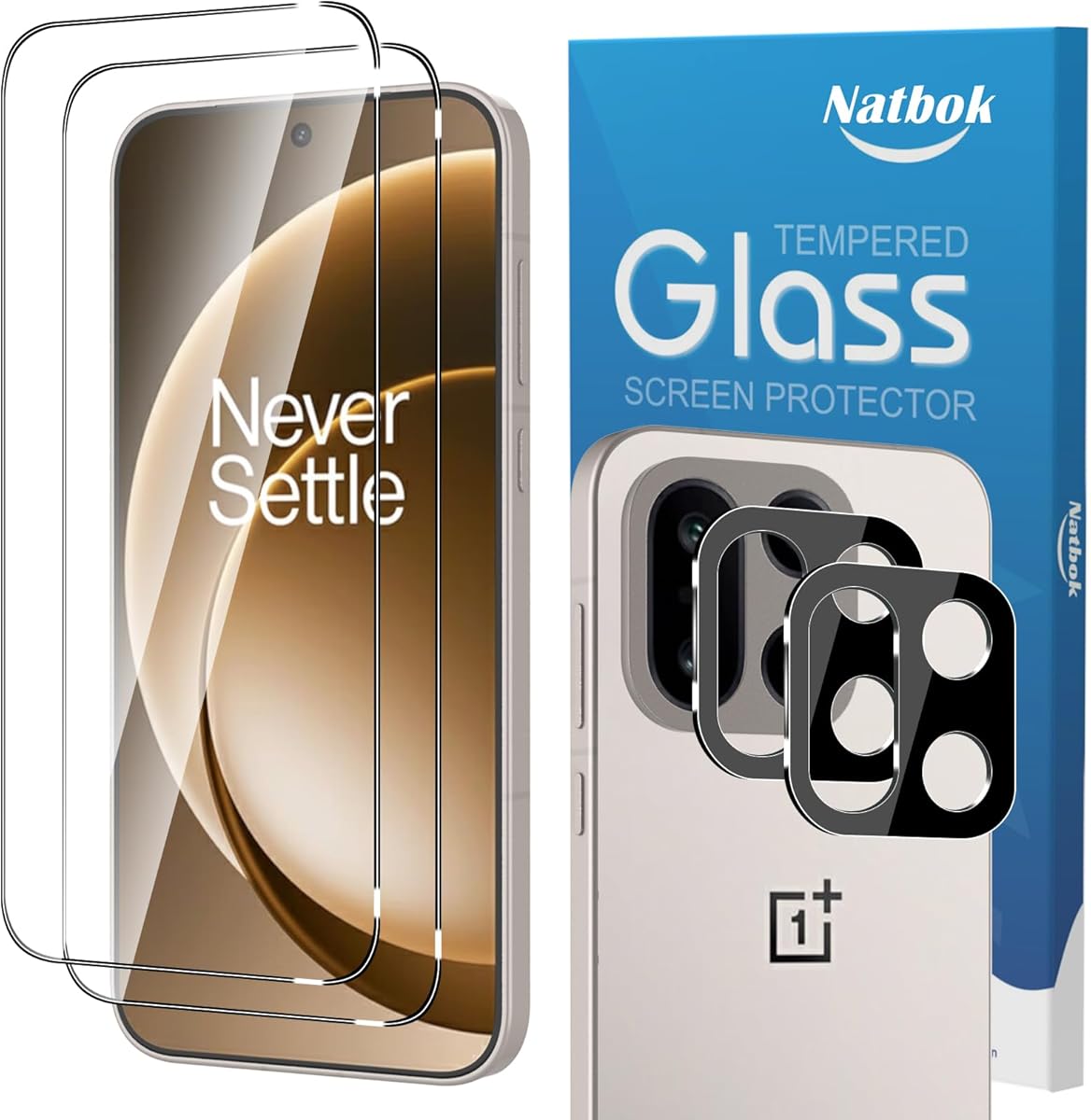 2+2 Pack for OnePlus 15 Screen Protector with Camera Lens Protector, Full Coverage 9H Tempered Glass Film,HD Clear Scratch Resistant,Bubble-Free for One Plus 15 Screen Protector glass