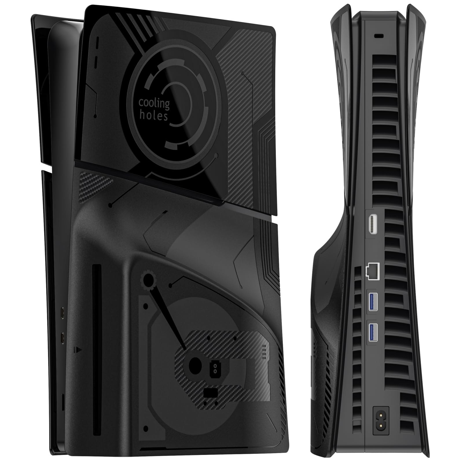 Cubierta de placas 5 en 1 versión delgada para consola PS5 Disc y edición digital, paneles de carcasa compatibles con PlayStation 5, accesorios delgados, placas frontales protectoras de repuesto
