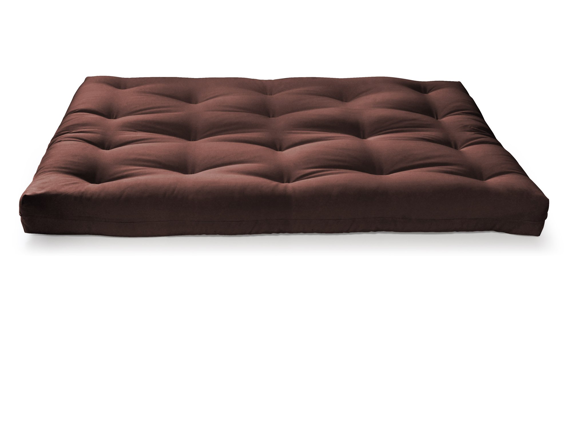 Artiva USA Home Deluxe 8-Inch Futon Sofa Mattress with Inner Spring Made in US for Long-Lasting Use, Full, Solid, Espresso/Brown