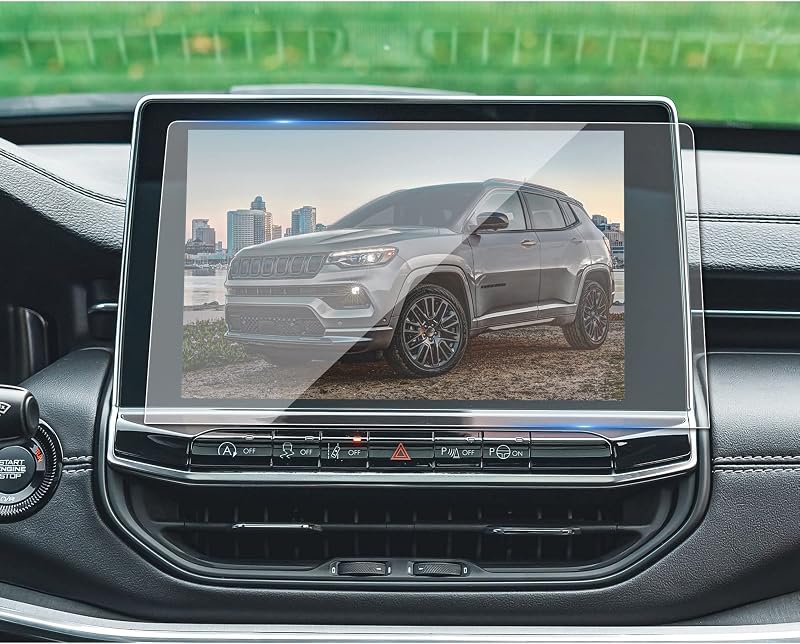 Película Protetora de Vidro Temperado para Tela de Navegação Jeep Compass 10,1 Polegadas BIBIBO, Compatível com 2022 a 2026, 1 unidade
