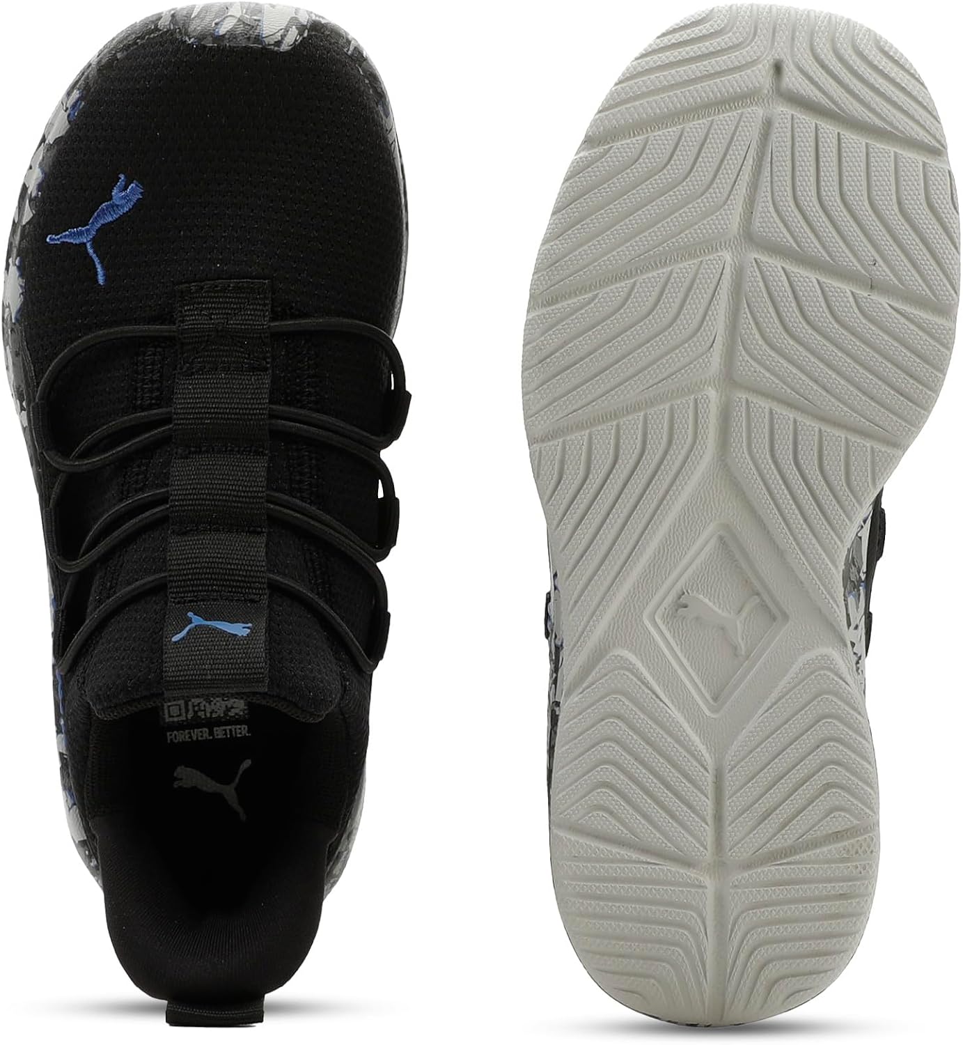 PUMA Unisex-Child One4All 2.0 Slip On Shoes, Black-Royal Sapphire SS26, 13, Wide