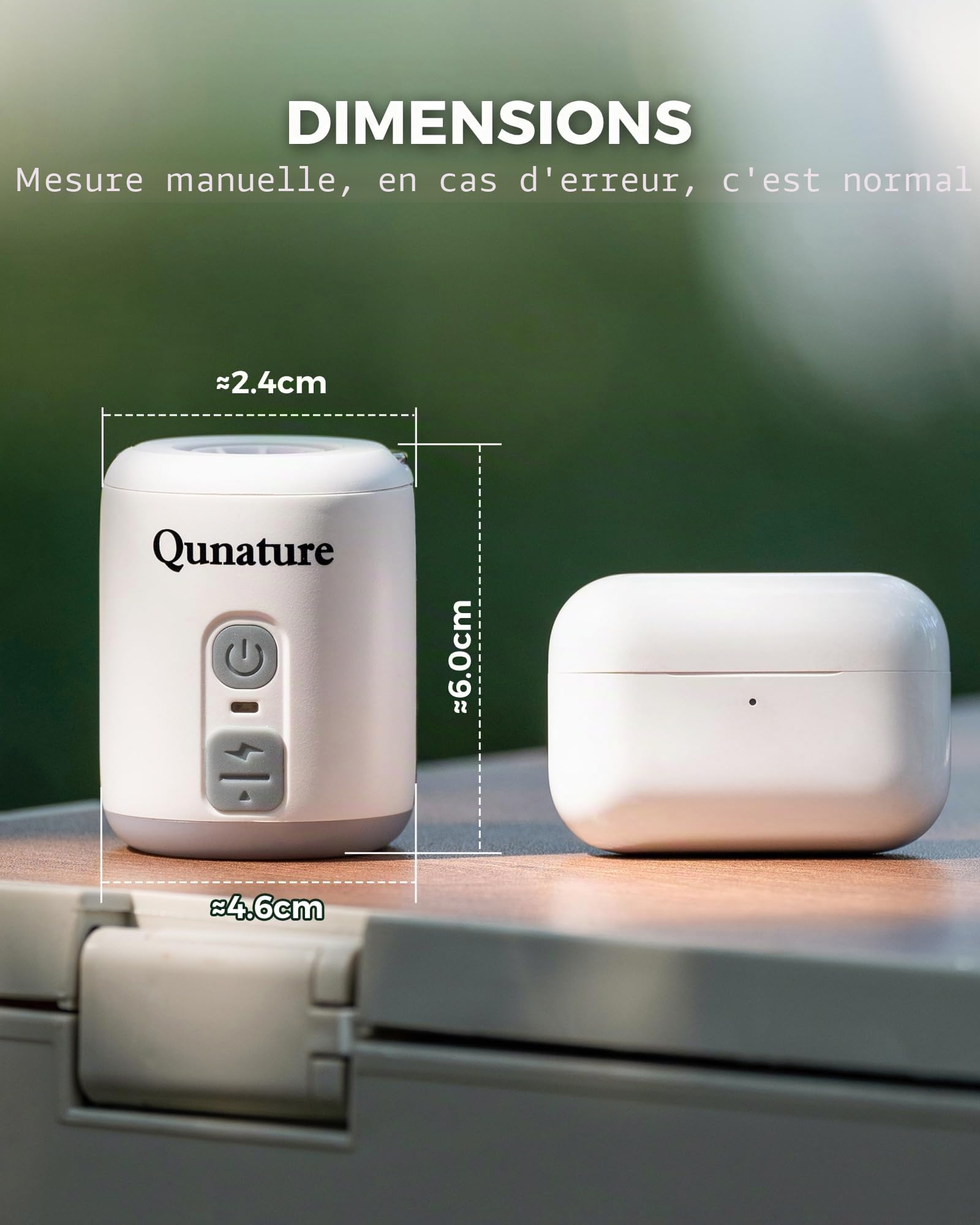 Pompe Électrique Portable 4500Pa avec Lampe LED et Diffuseur, Pompe pour Matelas Pneumatique 180 L/Min, Batterie 1600 mAh, Gonflage et Dégonflage Rapide pour Matelas Gonflable, Camping