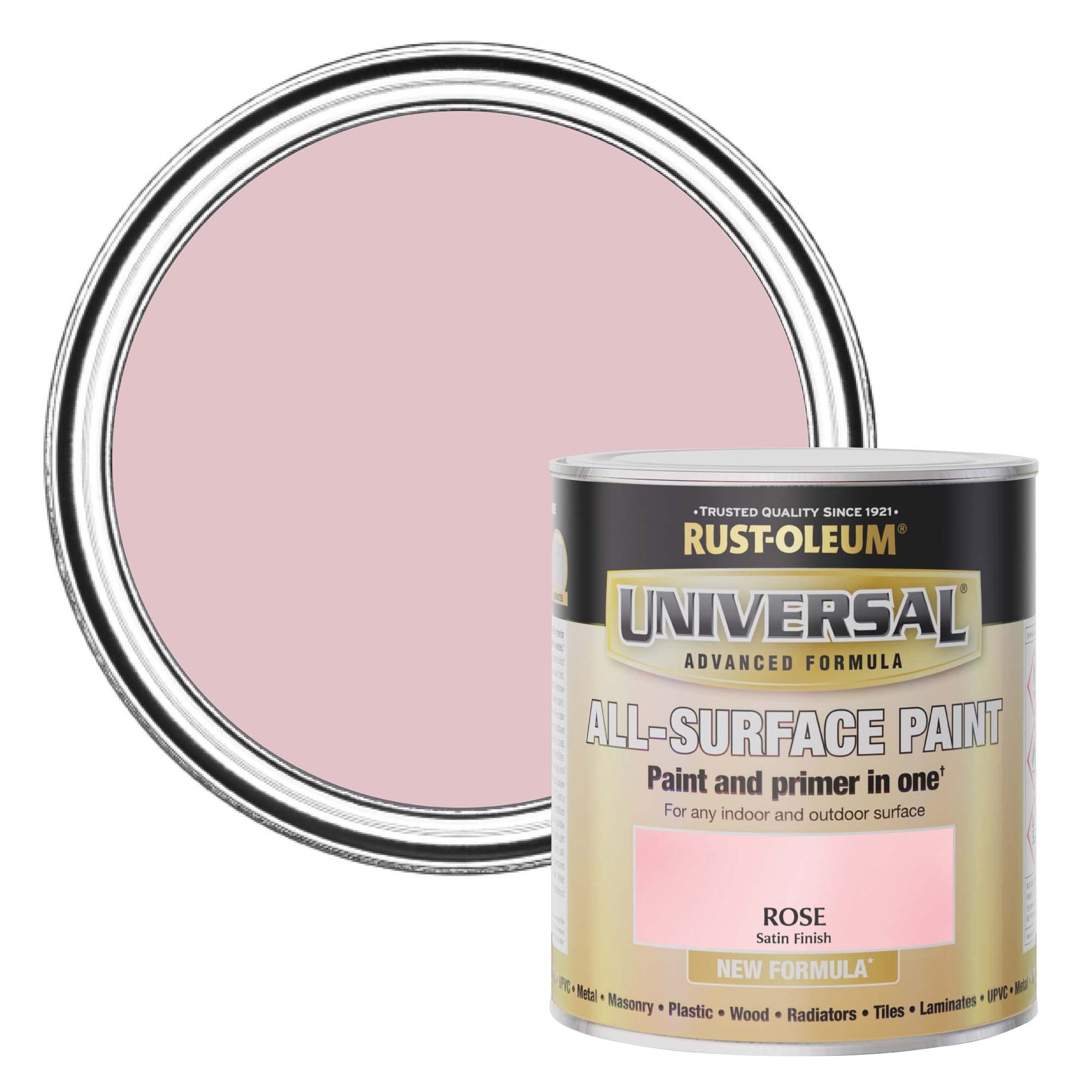 Rust-Oleum Rose Universal Paint Satin 750Ml