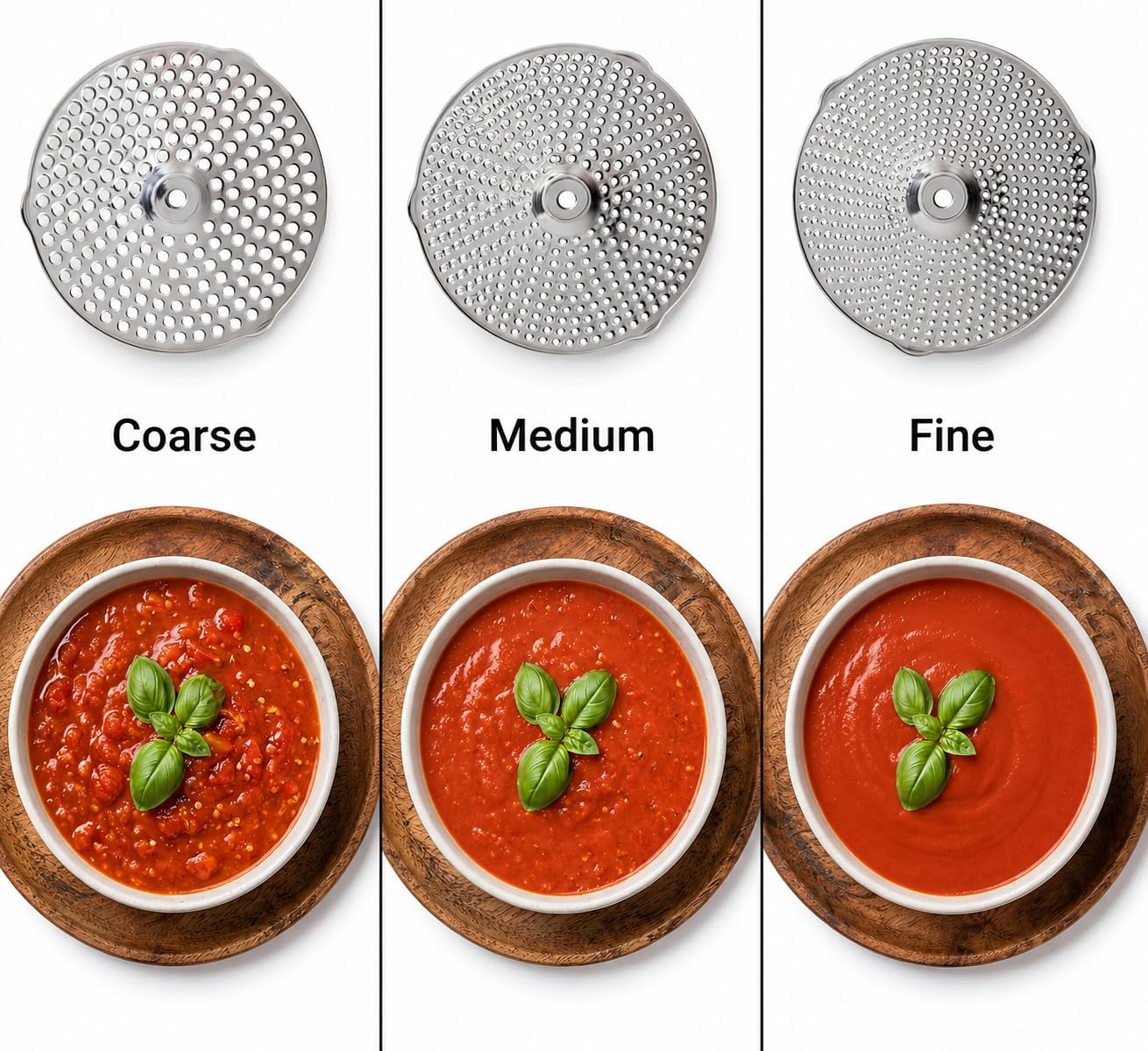 Food Mill with 3 Grinding Milling Discs,Bowl & Milling Handle Safe Stainless Steel meal grinder Perfect food mill for tomato, Potato Masher, Vegetable Chopper, Baby Food Processor (Silver) image 3