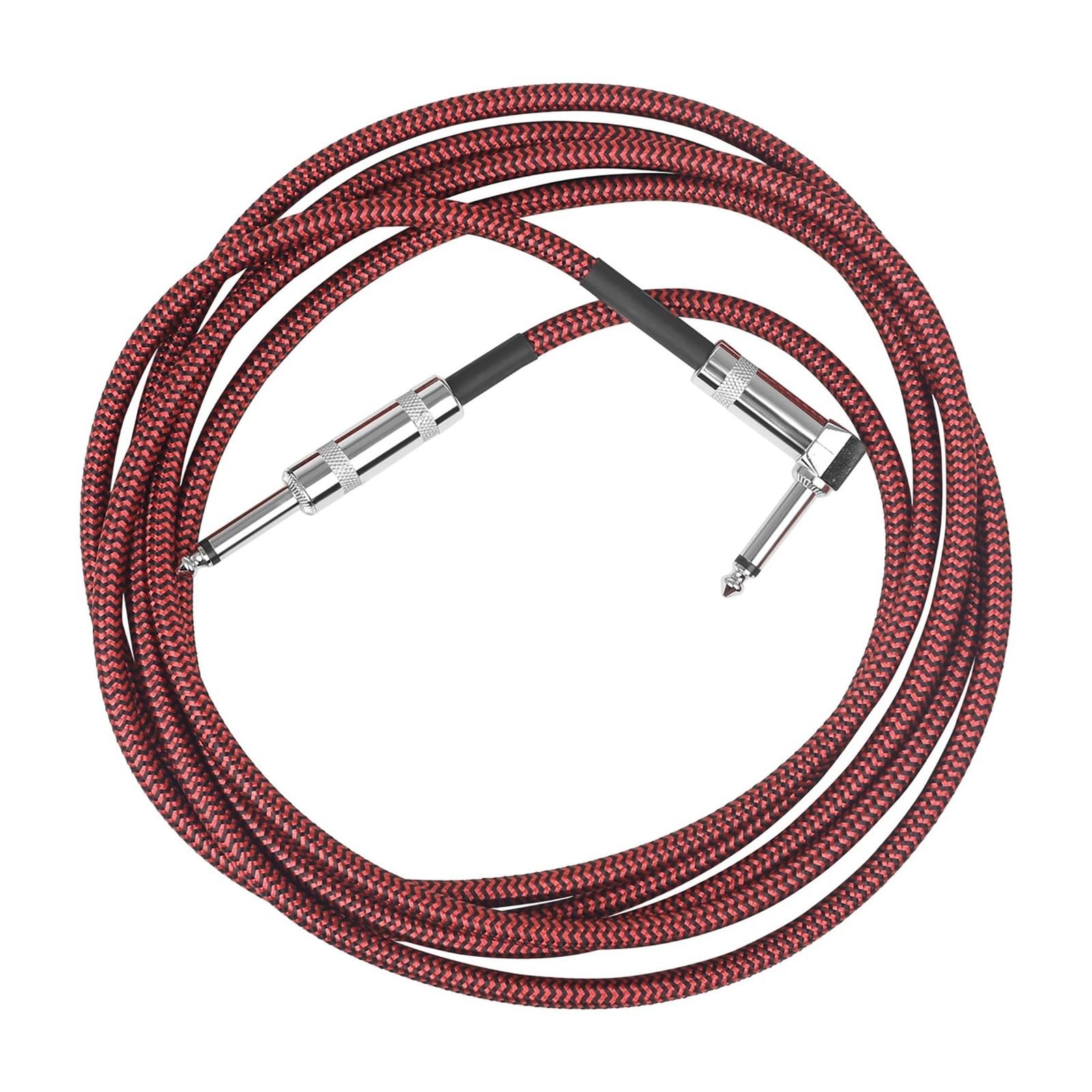 Kable do gitary kable z redukcją szumów kolorowe plecione ekranowane akcesoria do gitar basowych Profesjonalny kabel audio do gitary