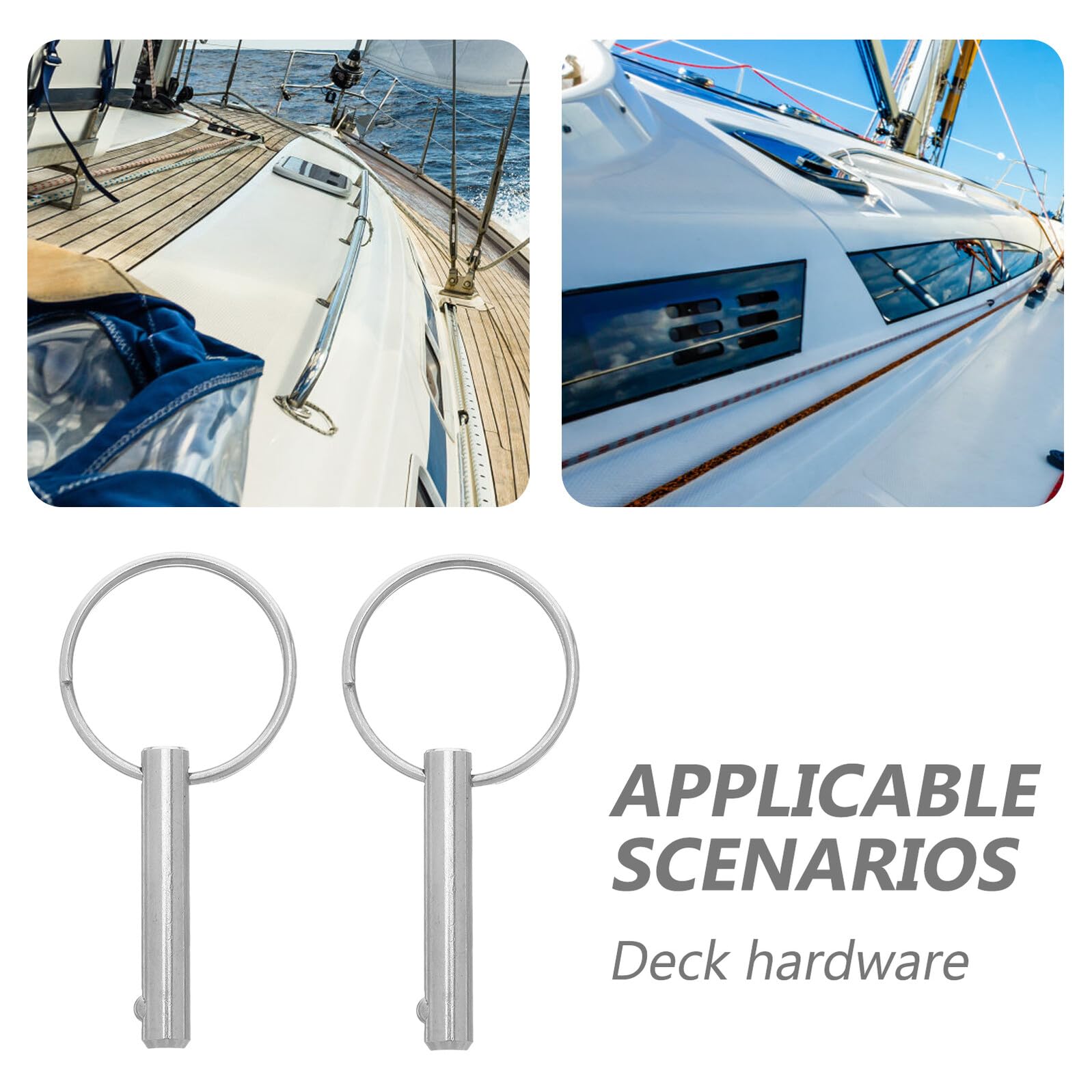 ORFOFE Perni in Acciaio Inossidabile per Imbarcazioni 2 Pezzi Perni di Rilascio Rapido per Tettuccio Bimini Funzione Anti-Perdita Ferramenta per Fissaggio Tendalini Barca Accessori