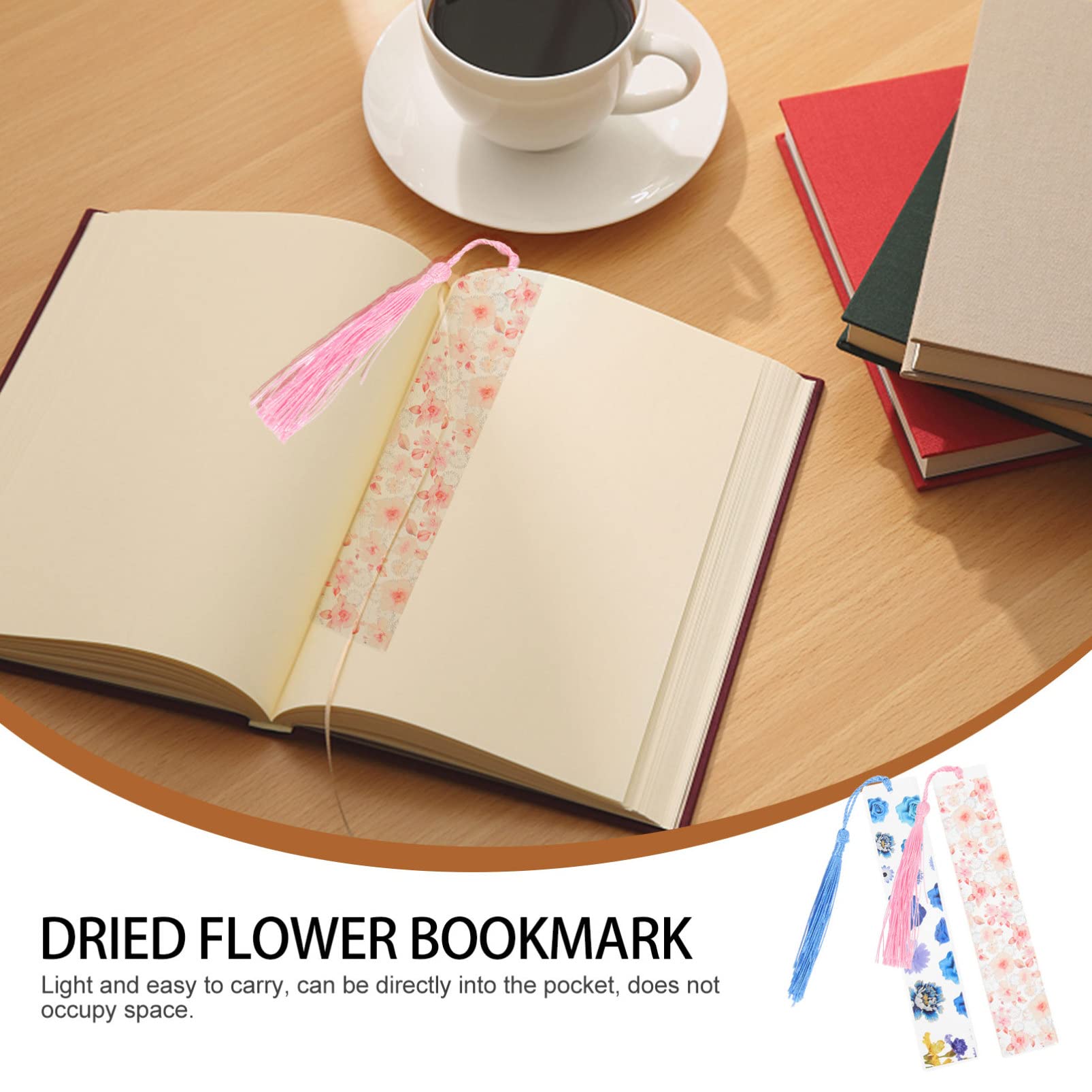 Ciieeo 5 Set Di Bellissimi Segnalibri Decorativi in ​​resina Con Fiori Secchi Per La Decorazione Della Casa 2 Pezzi * 5
