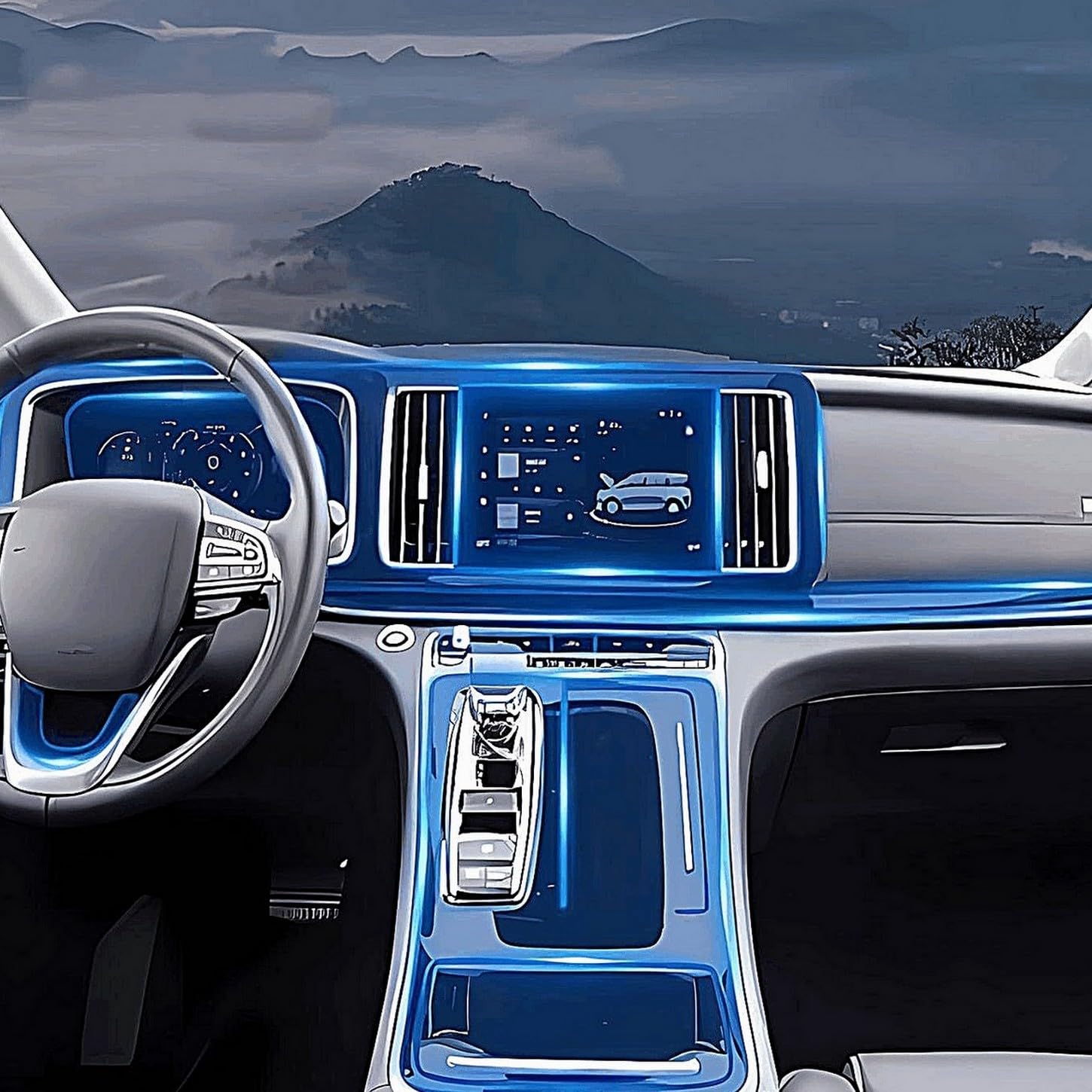 Film TPU Trumpchi GAC Motor GN8 M8 protection console