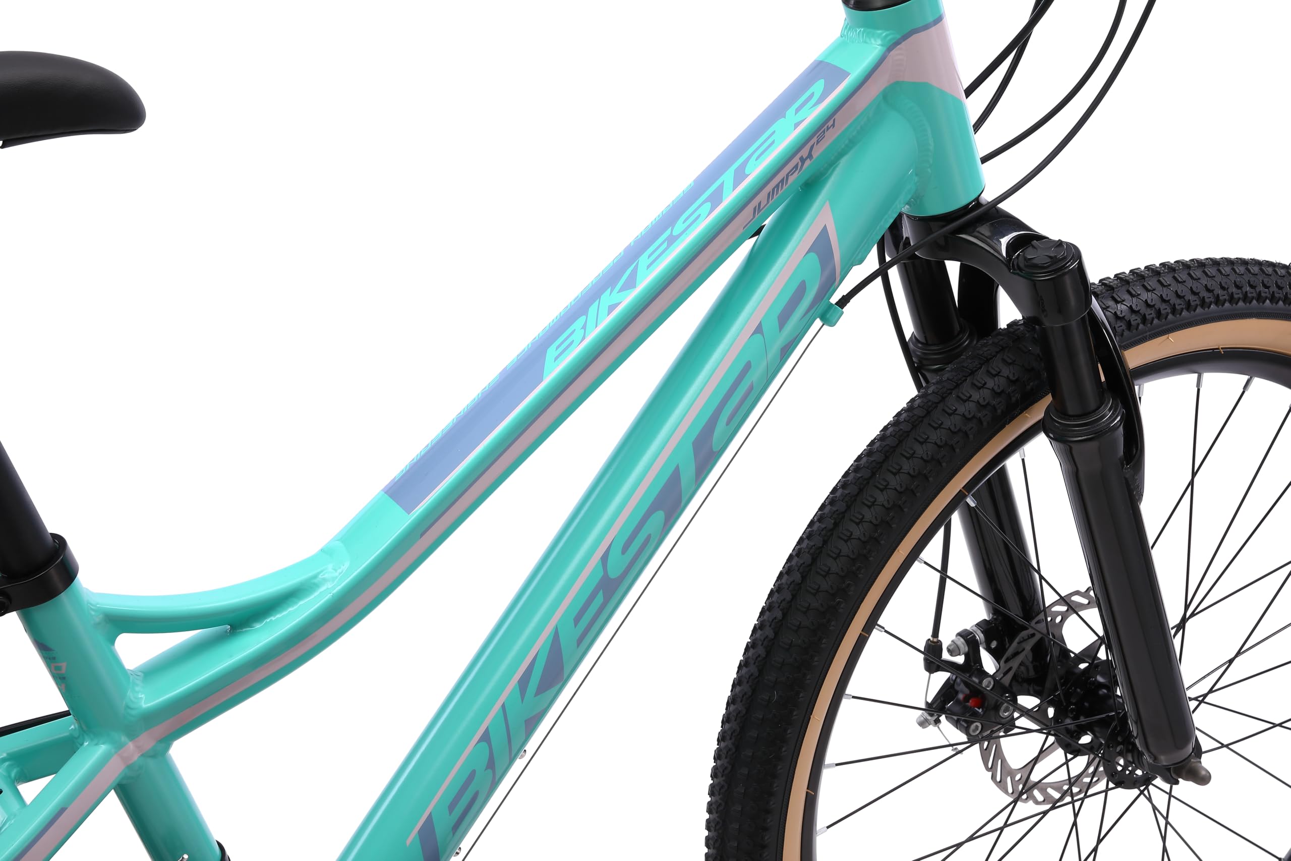 BIKESTAR Alu Mountainbike Jugendfahrrad 24 Zoll ab 9-14 Jahre Hardtail | 21 Gang Shimano Schaltung, Scheibenbremse, Federgabel | Kinder Fahrrad | Risikofrei Testen