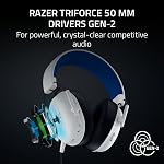 Razer BlackShark V3 X HyperSpeed Casque de jeu sans fil pour PS5: 50mm Conducteurs - Mic cardioïde - 2.4 GHz, Bluetooth - Fonctionne avec PC, Mac, Interrupteur Nintendo, Smartphone - Longue durée de vie de la batterie - blanc
