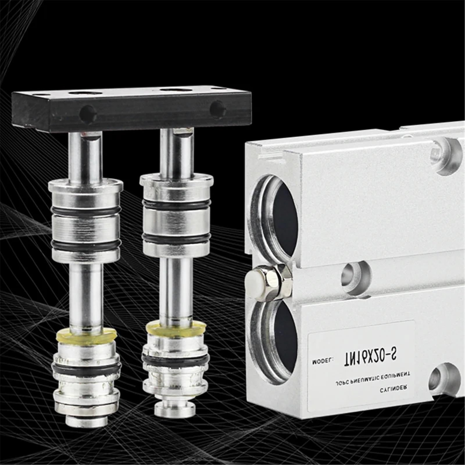 1 szt. podwójny pręt typ TN cylinder pneumatyczny otwór powietrza 10 mm 16 mm 20 mm 25 mm 32 mały skok ze stopu aluminium 30 35 40 45 50 60 70 75 mm (skok 20 mm, otwór 20 mm)
