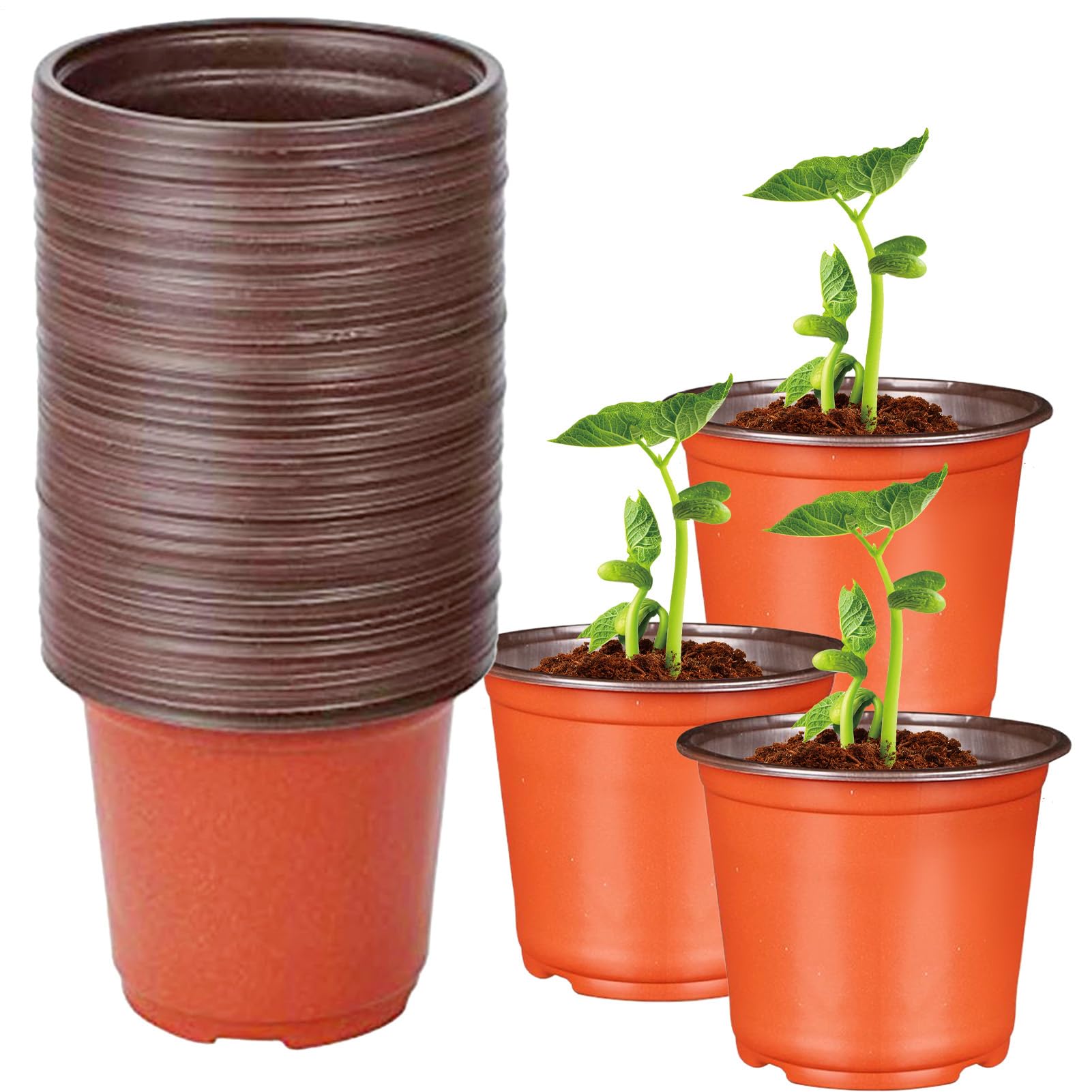 Pots de fleurs pour jardinage intérieur et extérieur, petits planteurs de départ de 4 pouces