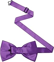 Vista 4 de JEMYGINS Pajarita ajustable de color sólido preatada para hombre