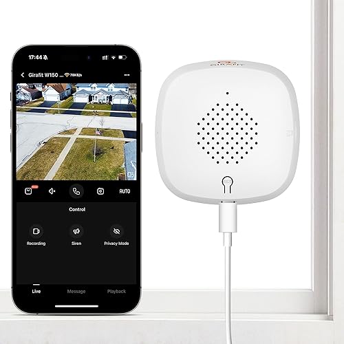 Girafit Cámara de ventana de 3 MP 2K, cámaras de interior WiFi de 2.4 GHz y 5 GHz para seguridad en el hogar con visión nocturna a color ChroMax Al,