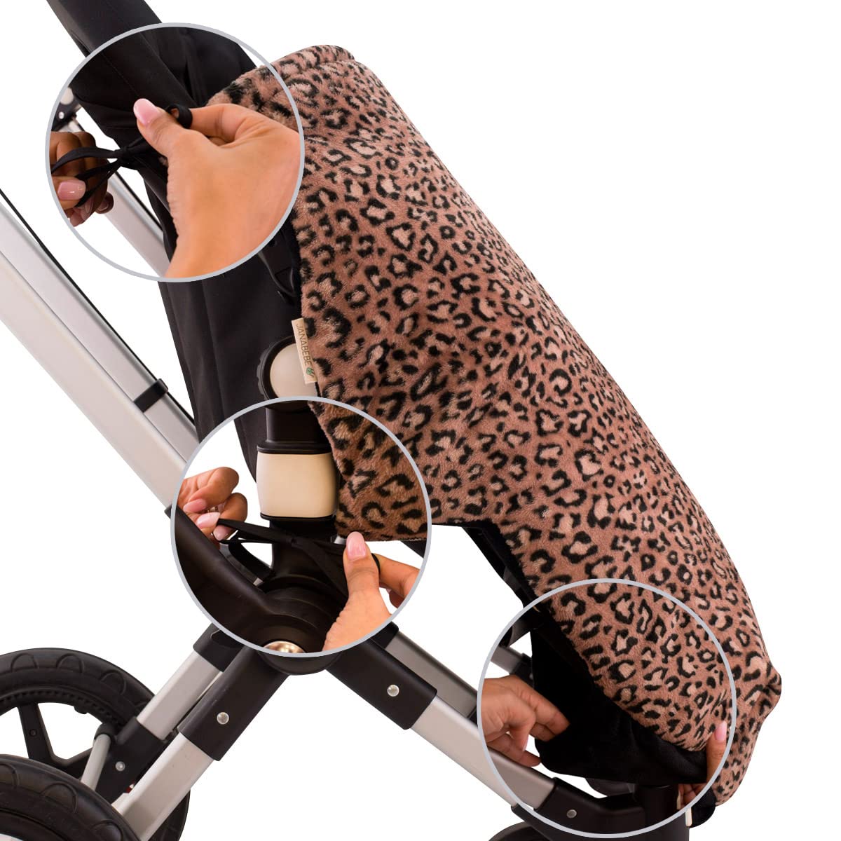 JYOKO KIDS Saco Cubrepiés de Invierno Compatible con Portabebés, Sillas de Coche y Cochecitos de Paseo | Polar Teddy Extra Suave | Hecho en España (Animal Print, Polar Teddy - 80 Cm)