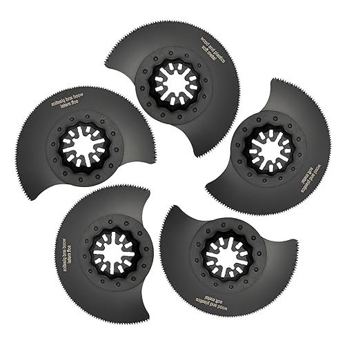 Starlock - Juego de 5 hojas de sierra oscilantes de acero de alto carbono, 3.465 in de liberación rápida de metal de madera oscilante,