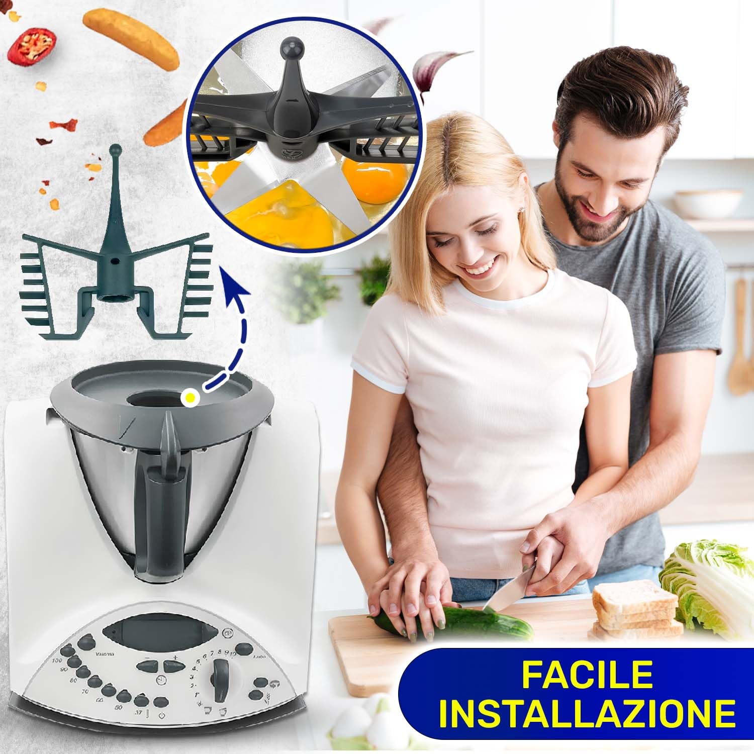 Accessorio Farfalla, Frusta Per Montare Per Bimby TM6, TM5