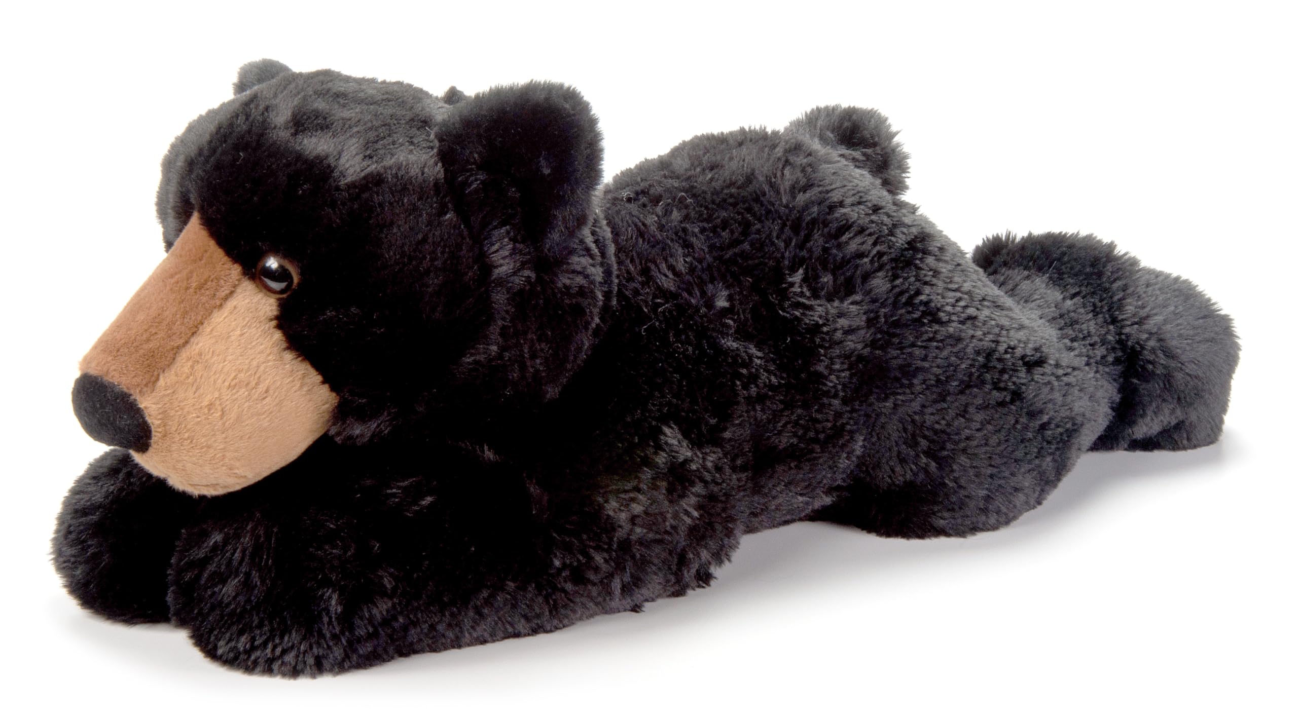 The Petting Zoo Black Bear Stuffed Animal Plushie Gifts for Kids Wildlife Animals Floppy Black Bear Plush Toy