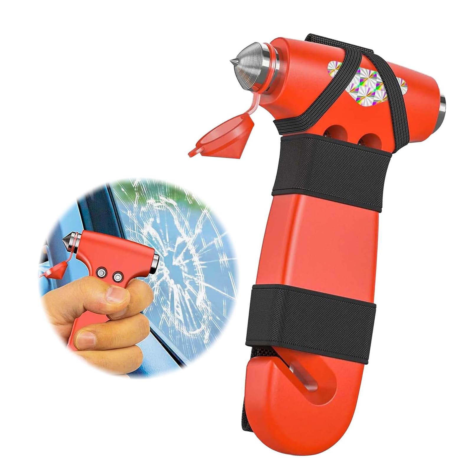Set Di 6 Rompivetro E Tagliacinture 3-in-1 Con Fischietto – Utensili Di Emergenza Per Auto, Colori Assortiti