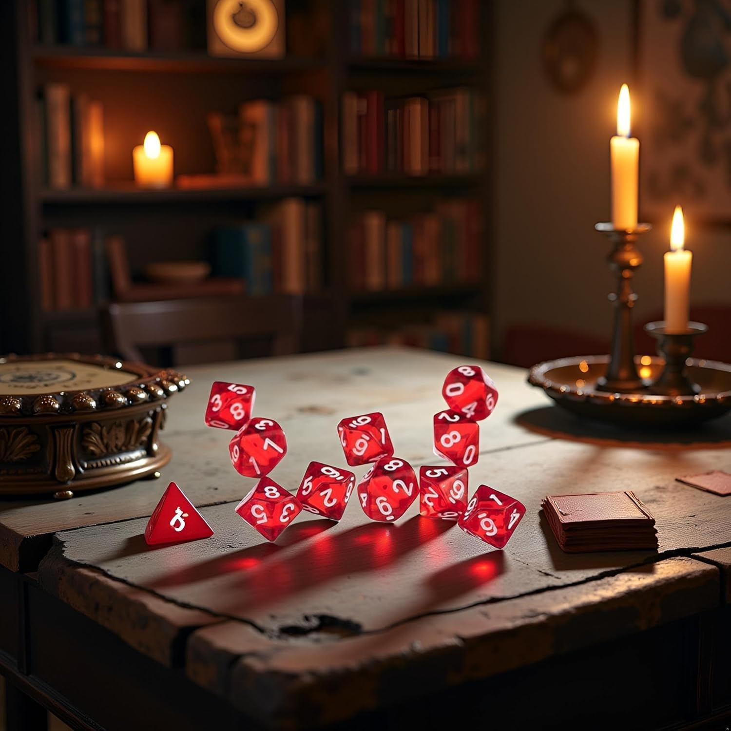 10 Pcs D10 Polyhedral Dice - Precision 10-Sided High-Clarity Dice for Tabletop RPG Games and Role-Playing Adventures (Red) - Image 4