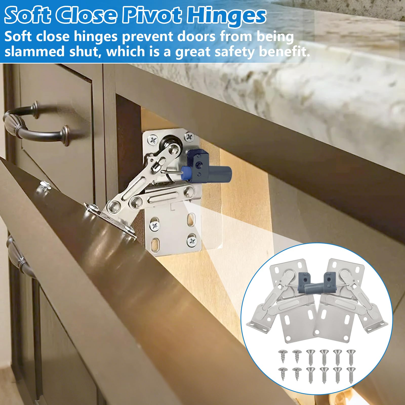 Soft Close Hinges - Cabinet Door Hinge Set -7 Soft Close Hinges - Cabinet Door Hinge Set -7
