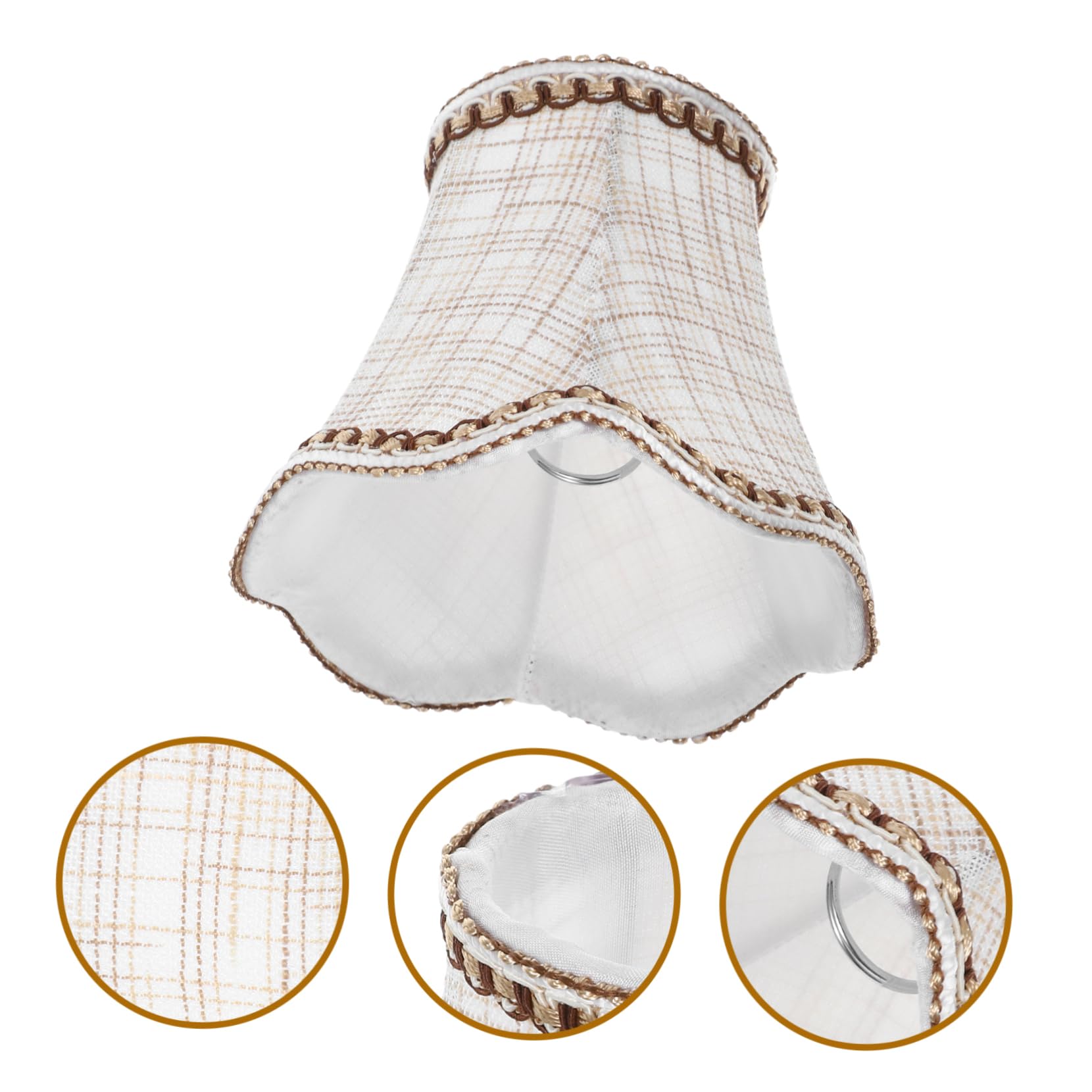 Beavorty Paralue Taburo Di Lino: Paralue Cilindrico Di Ricabio Coprilapada Beige Clip Sulla