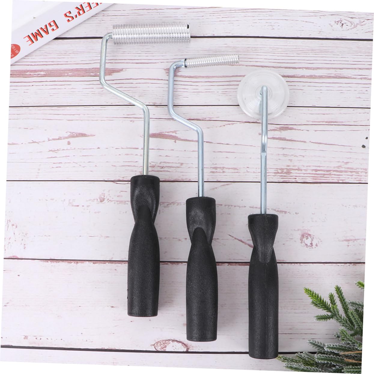 DOITOOL 3-in-1 Aluminiumlegierung Fiberglas Paddelwalzen Satz mit Blasenpaddelwerkzeug zum Verdichten und Durchstechen von Blasen für Industrielle Fiberglasproduktion