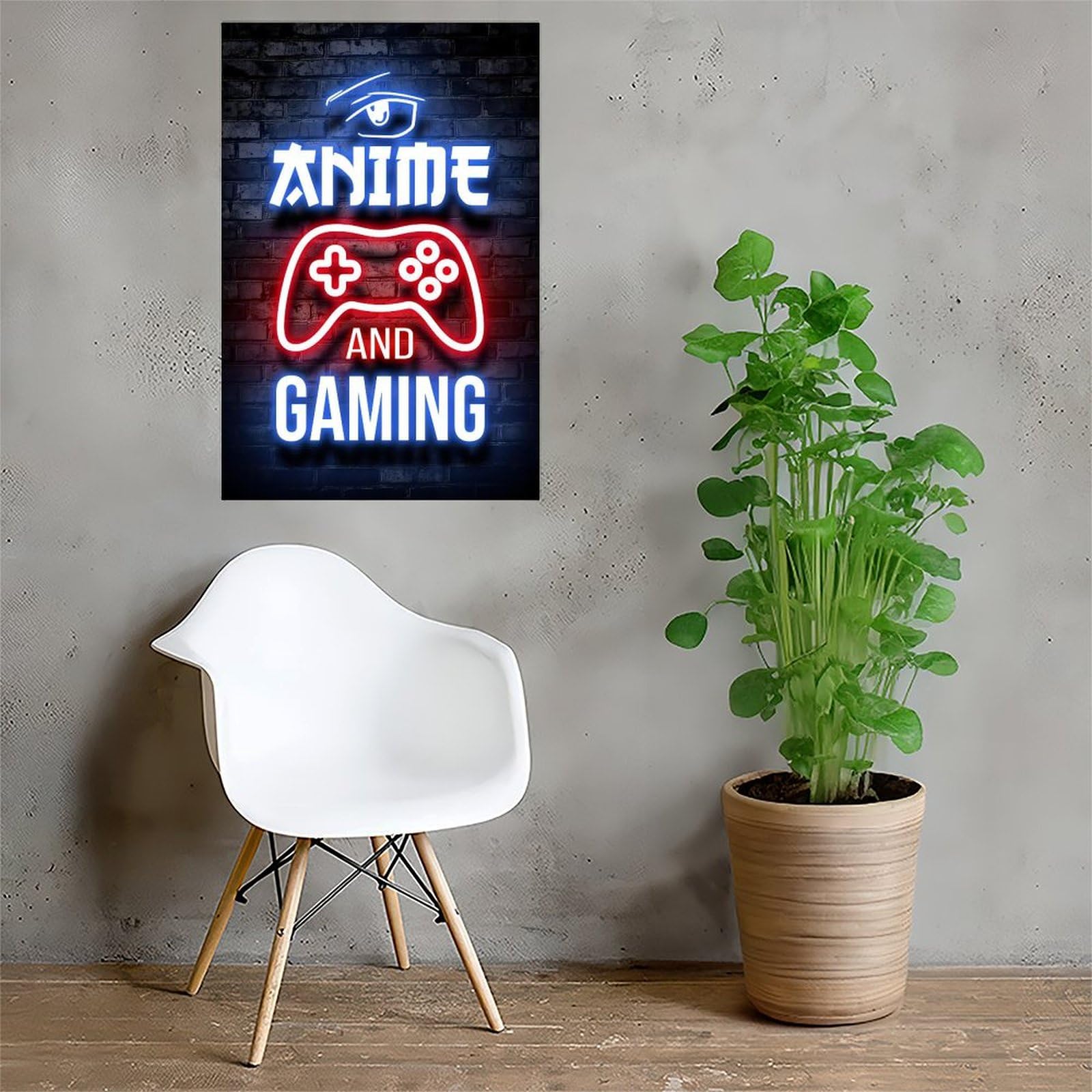 Poster su tela con citazione di anime e videogiochi, decorazione artistica da parete, decorazione artistica da parete, per soggiorno e camera da letto, 60 x 90 cm