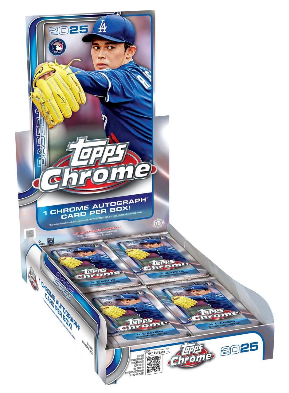 Amazon.com: 2025 Topps Chrome Baseball Sealed Hobby Box (1