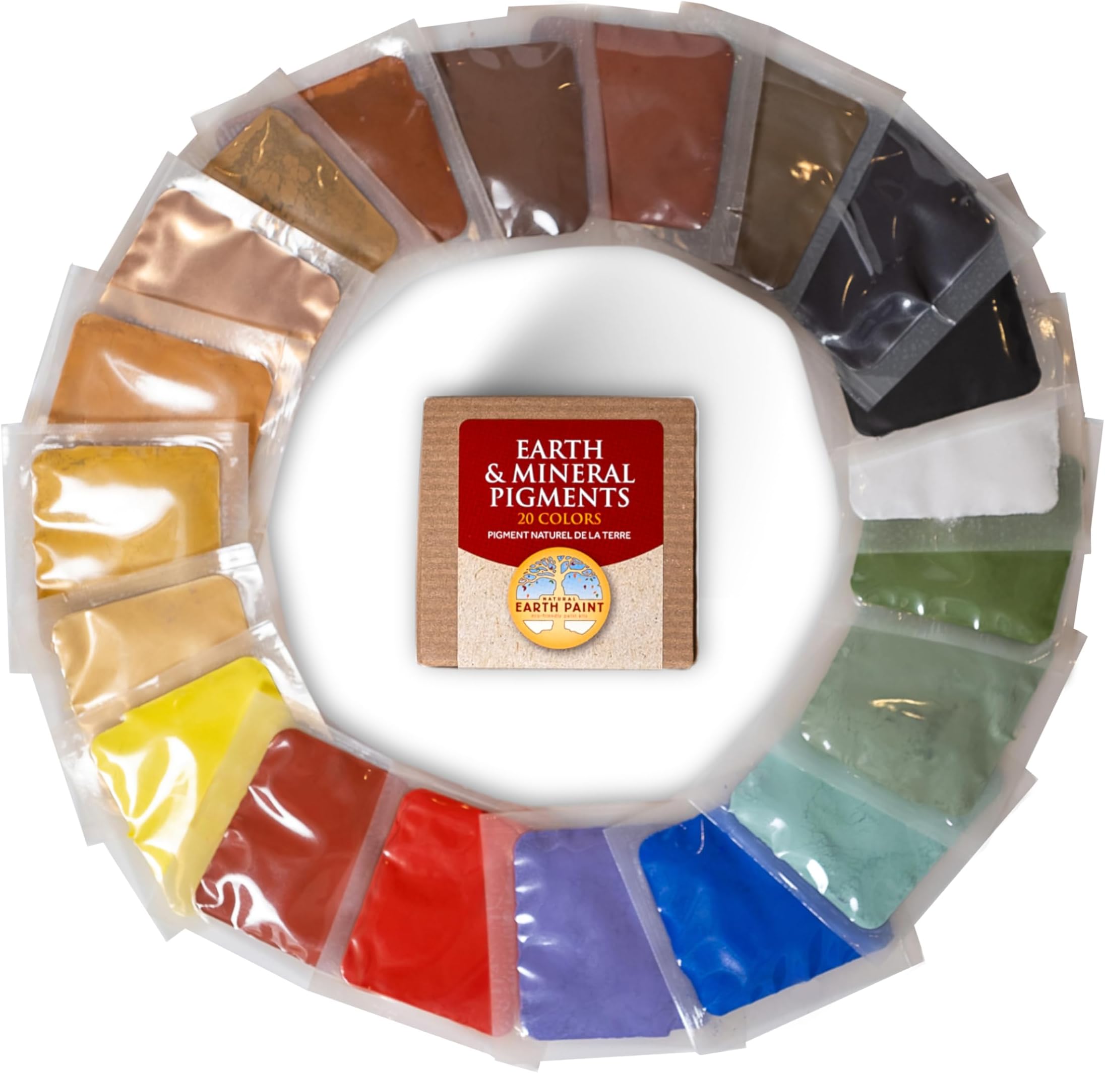Natural Earth Paint Earth & Mineral Pigments Sample Pack | 20 Colors | Pigments | Paint Making | Epoxy | Jewelry | Soap Making |