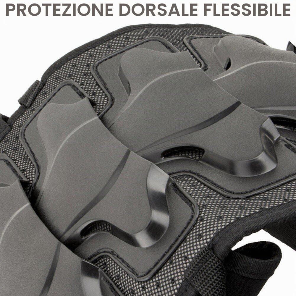 Set di Giubbotti Antiproiettile per Cross per Bambini, con Ginocchiere E Gomitiere, Protezione per Il Torace Motocross, Giubbotto Antiproiettile per Bambini 6 a 13 Anni