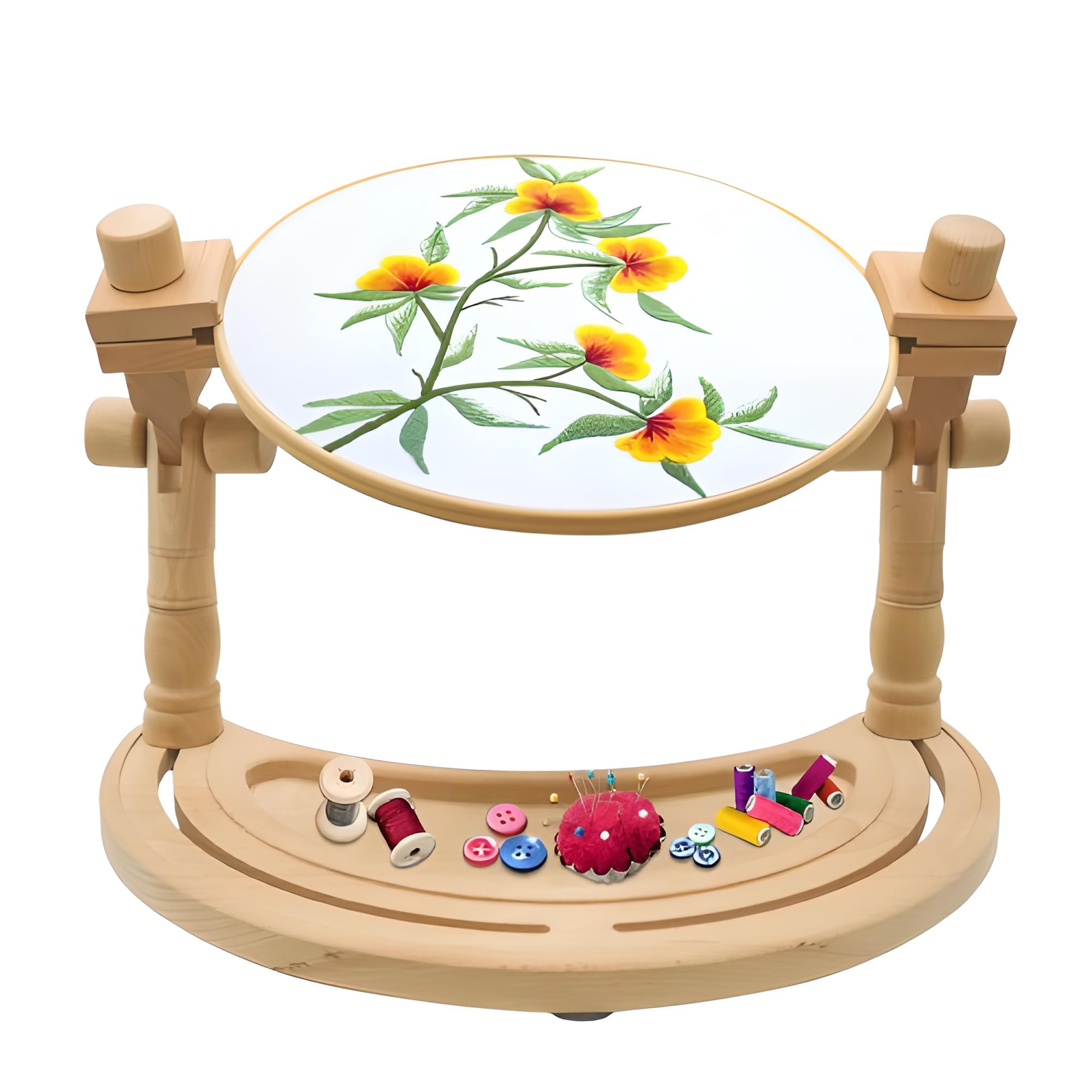 Soporte de aro de bordado de pie para crear artesanías en el salón