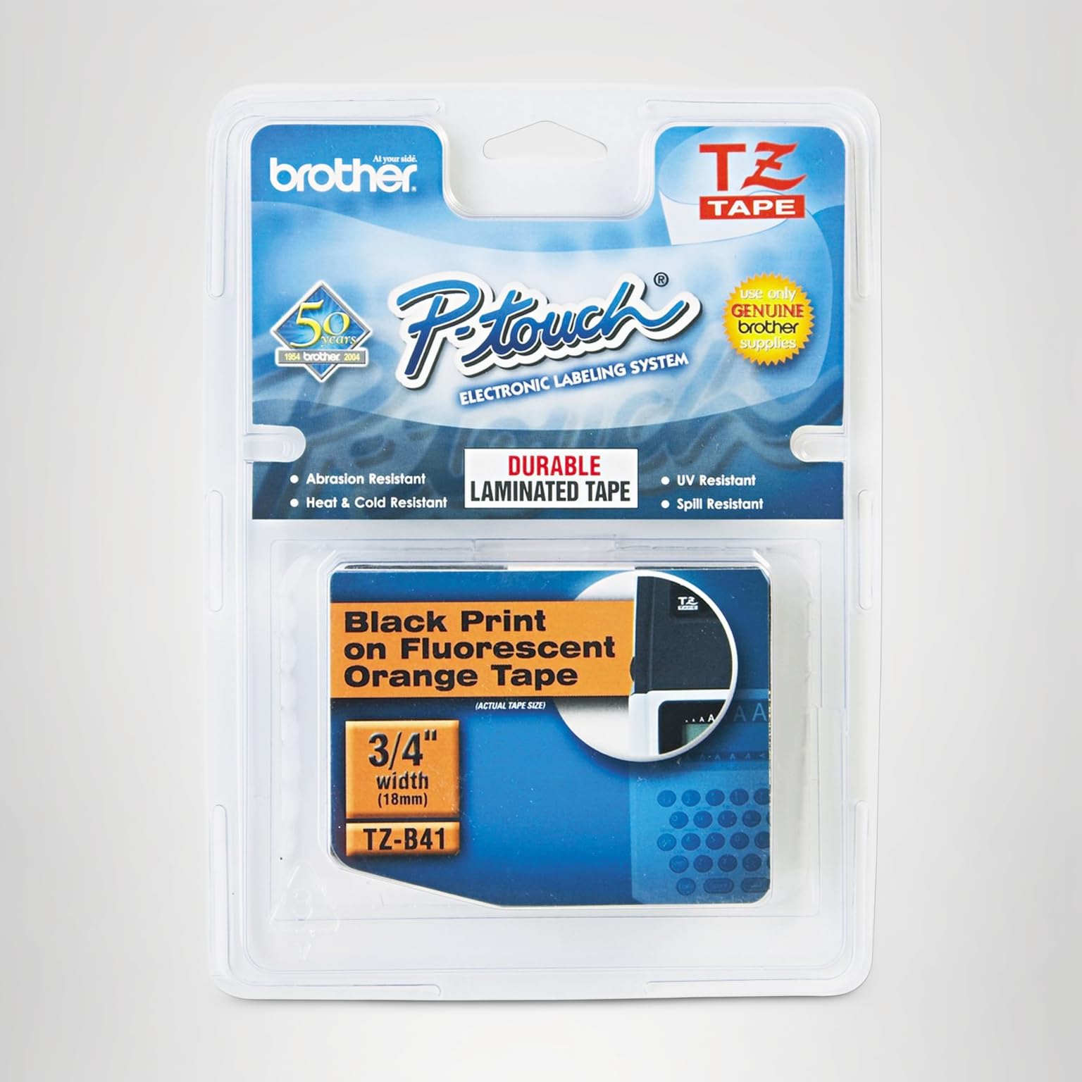 Amazon.com: Brother Genuine P-Touch TZE-B41 Tape, 3/4