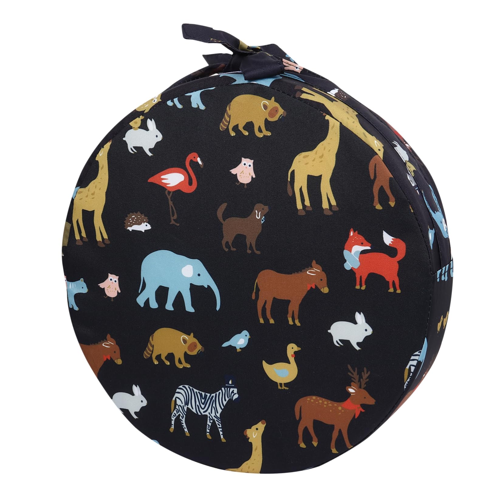 Cuscino Rialzo Rotondo per Sedia Bambini, Nero, 1 Pezzo