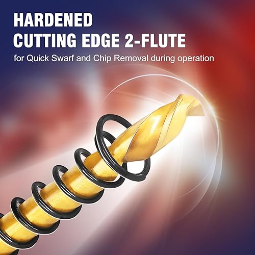 Miniatura 2 de AOKAIMIAR Broca central chapada en titanio 3 piezas