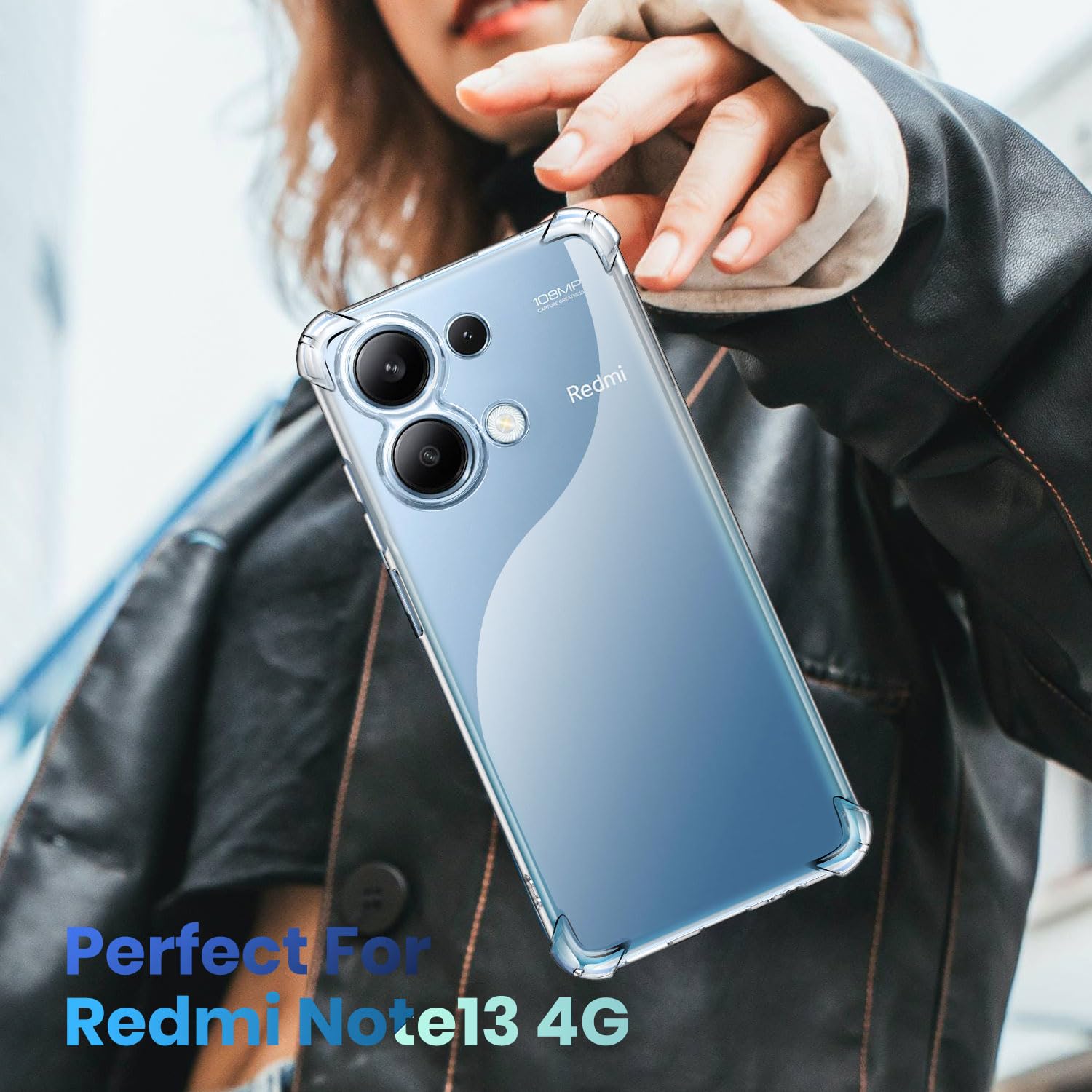 New&Teck Custodia + Vetro Temperato Per Xiaomi Redmi 10 - Cover Silicone TPU Morbida Con Angoli Rinforzati