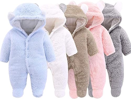 Miniatura 2 de XMWEALTHY Ropa unisex para bebé, abrigos de invierno, lindo mono para recién nacido, traje de nieve, bodys para artículos esenciales para bebés