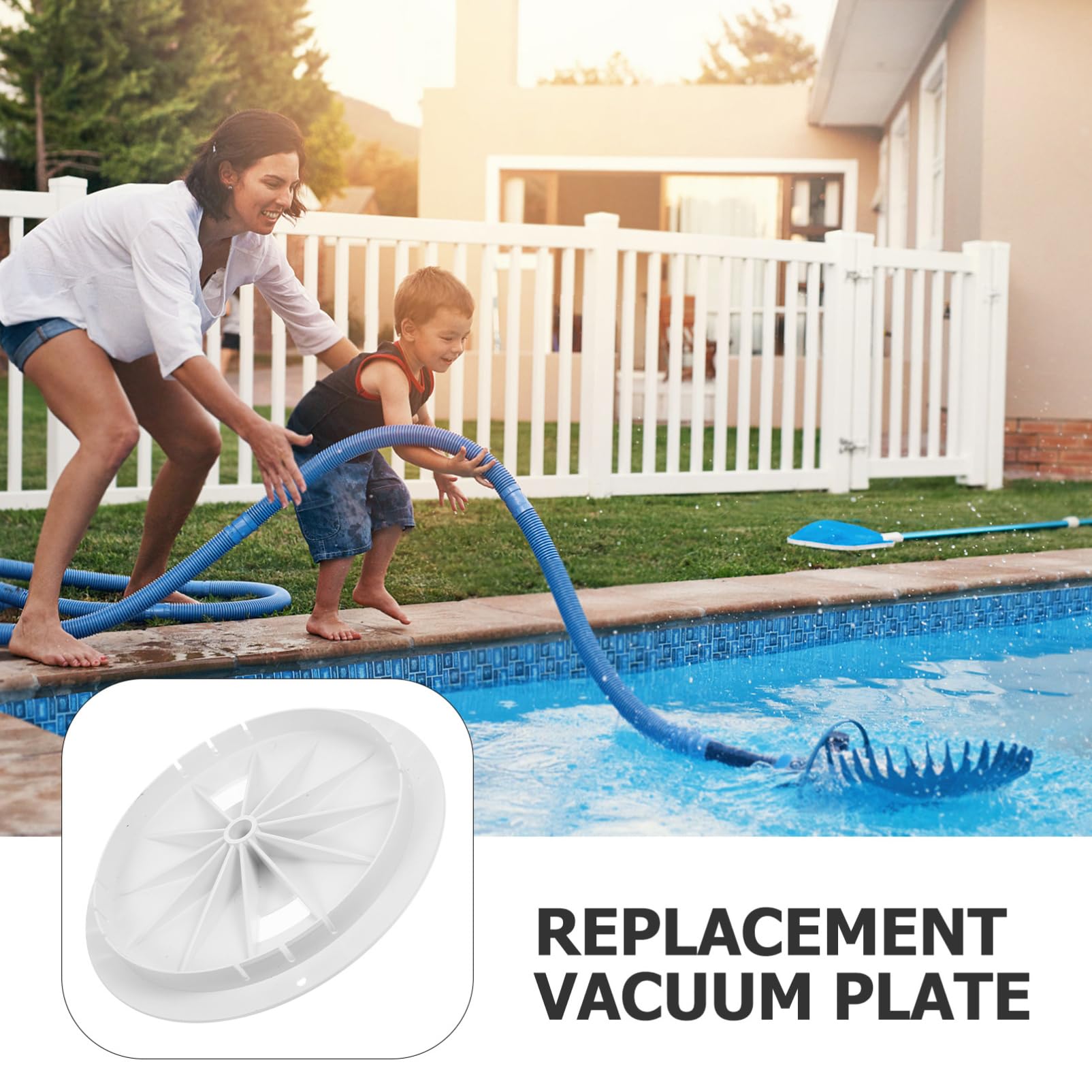 Abaodam Cubierta Redonda para Skimmer de Piscina de Abs Prevención de Residuos y Amplia Compatibilidad para Repuesto Exterior E Interior