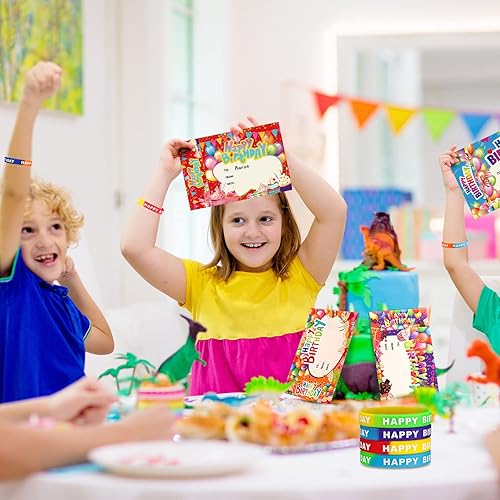 Miniatura 6 de Junkin 32 pulseras con certificado de estudiante de estrella, regalo de reconocimiento de certificado de feliz cumpleaños, felicitaciones premio del