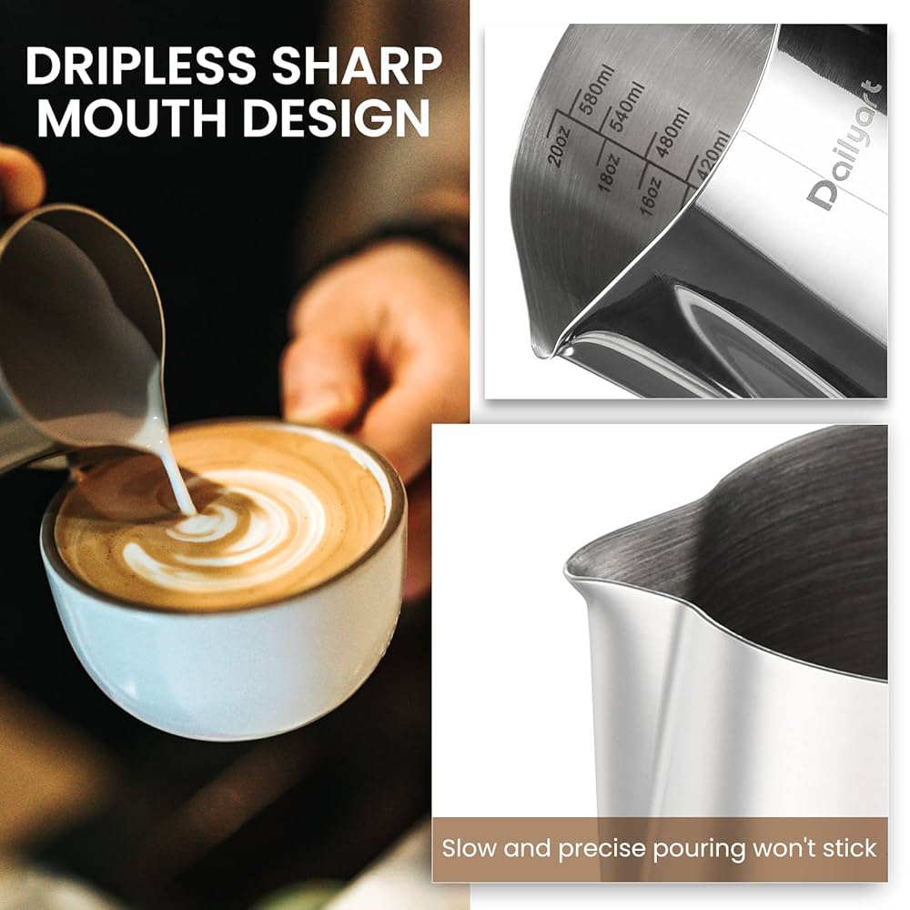 Amazon | ミルクジャグ ラテアート ミルクピッチャー 18/8