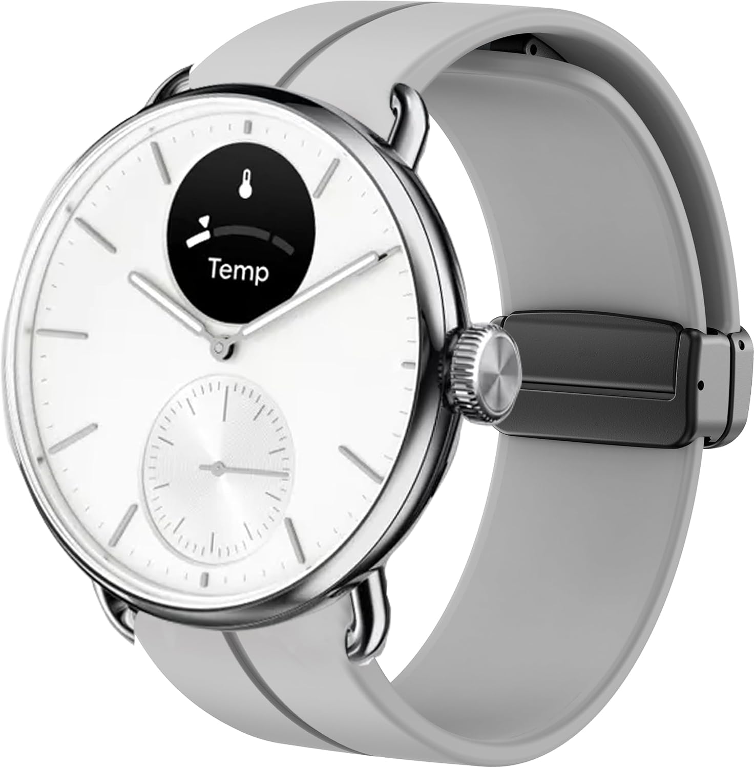 Lamshaw Compatible for Withings Smartwatch Bands, 18mm, 20mm Soft Silicone Sport Wristband Replacement Straps for Women Man