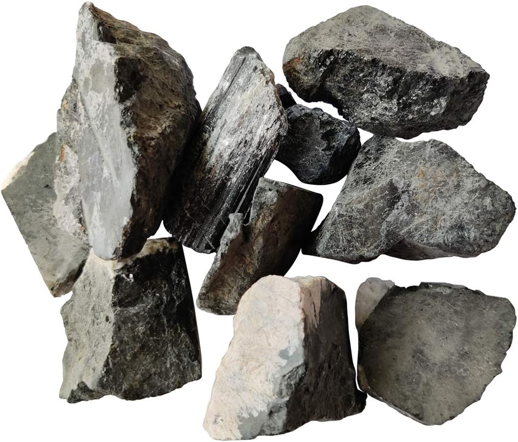 9Dzine9Dzine Natural Crystal Black Tourmaline Raw Stones Original Black Tourmaline Rough Raw Gemstone 500 Gm AA+ Grade Black Tourmaline Rock Raw Gemstone Office Décor Crystal at Home Décor Gift