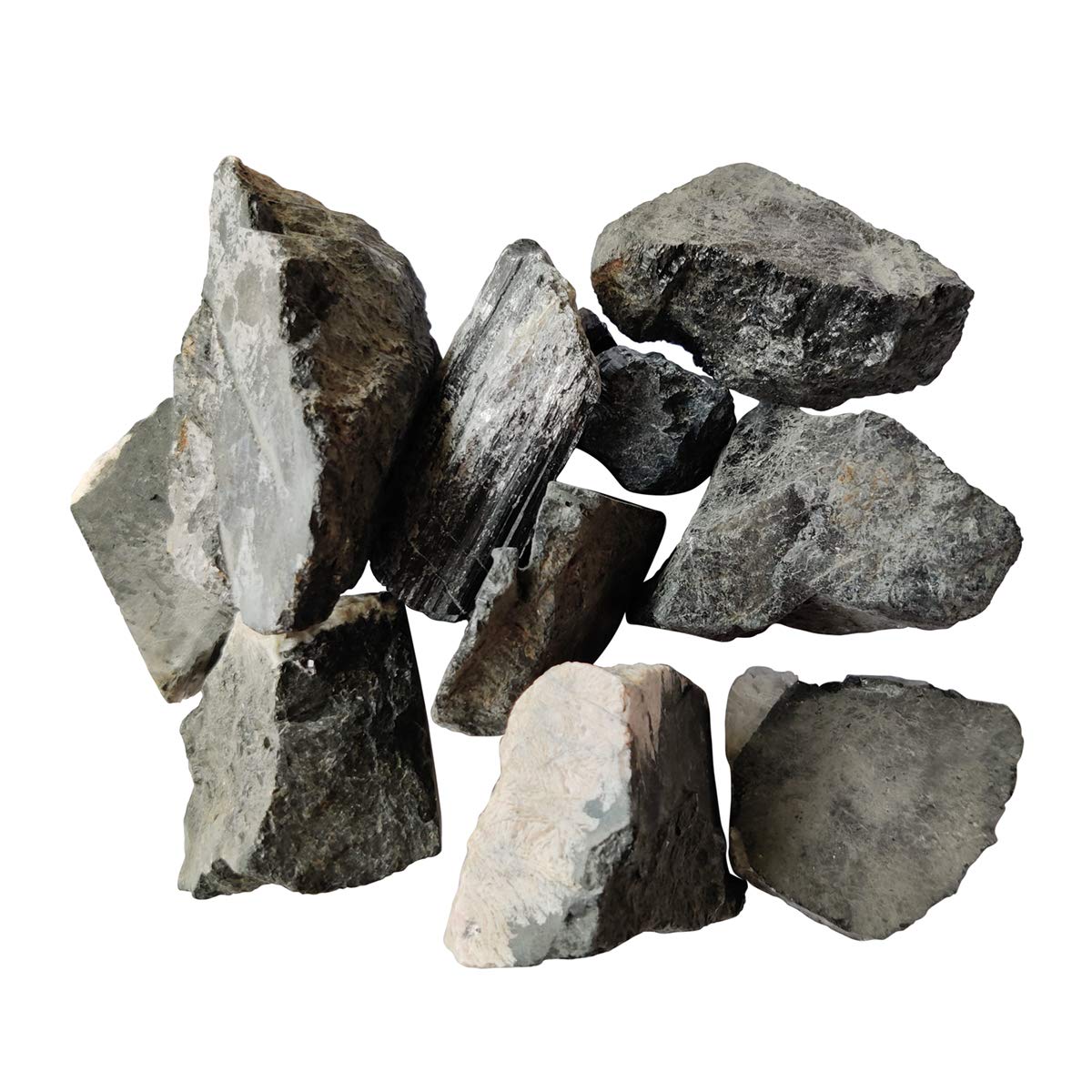 9Dzine9Dzine Natural Crystal Black Tourmaline Raw Stones Original Black Tourmaline Rough Raw Gemstone 500 Gm AA+ Grade Black Tourmaline Rock Raw Gemstone Office Décor Crystal at Home Décor Gift