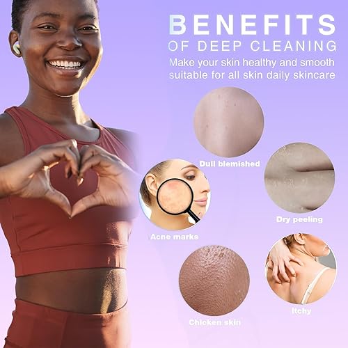 Miniatura 4 de 4 Piezas de Paño de Baño Exfoliante Toalla de Ducha Esponja de Red Africana Paño de Lavado Japonés Esponja Exfoliante para la Cara Esponja de Luffa